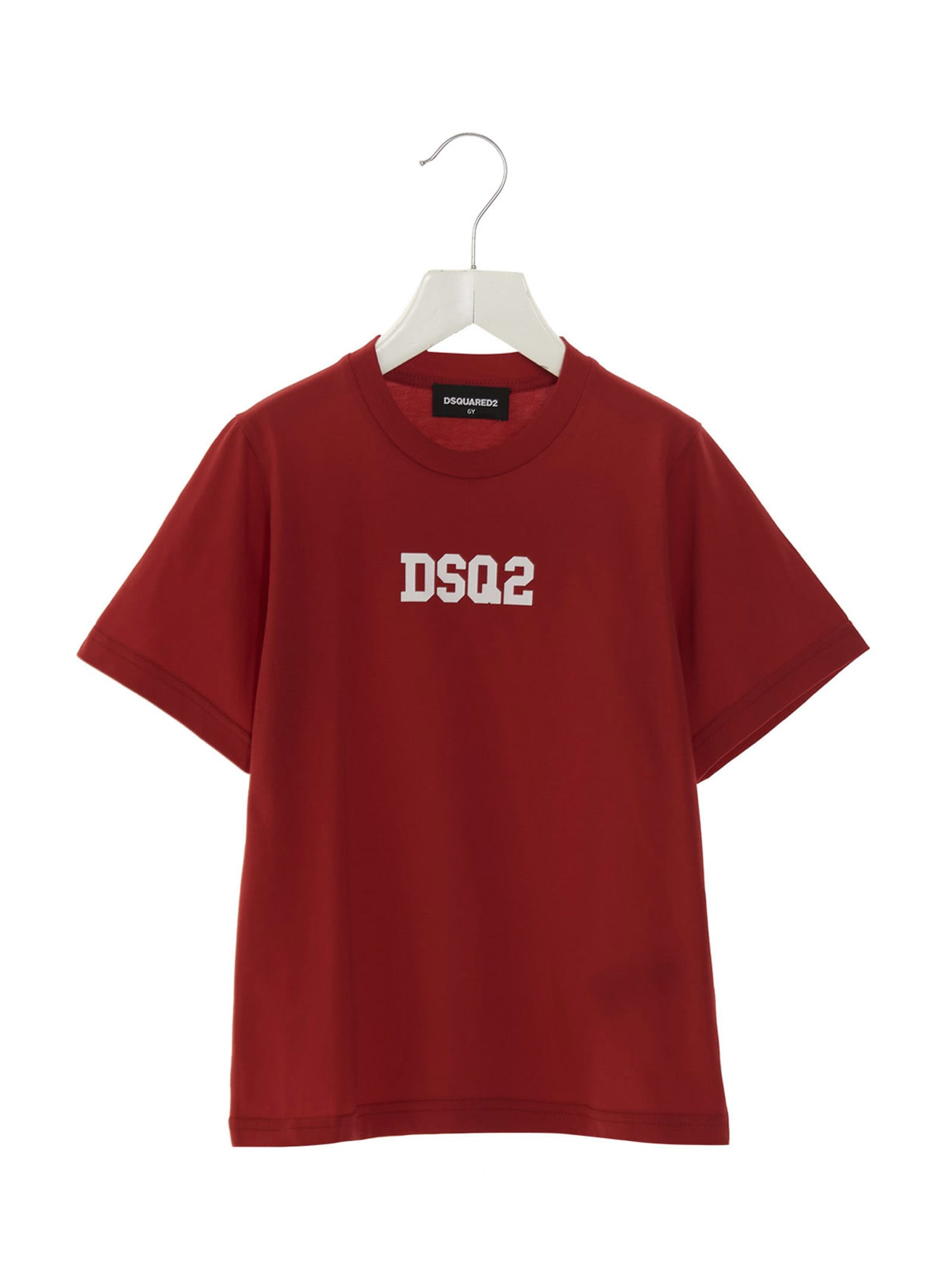 Dsquared2 Kids' Logo Print T-shirt In Rosso