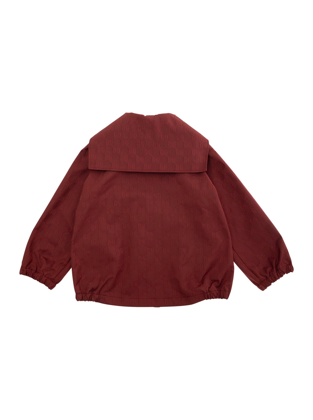 Gucci Red Jacket With All-over Gg Motif In Tech Fabric Baby In Red