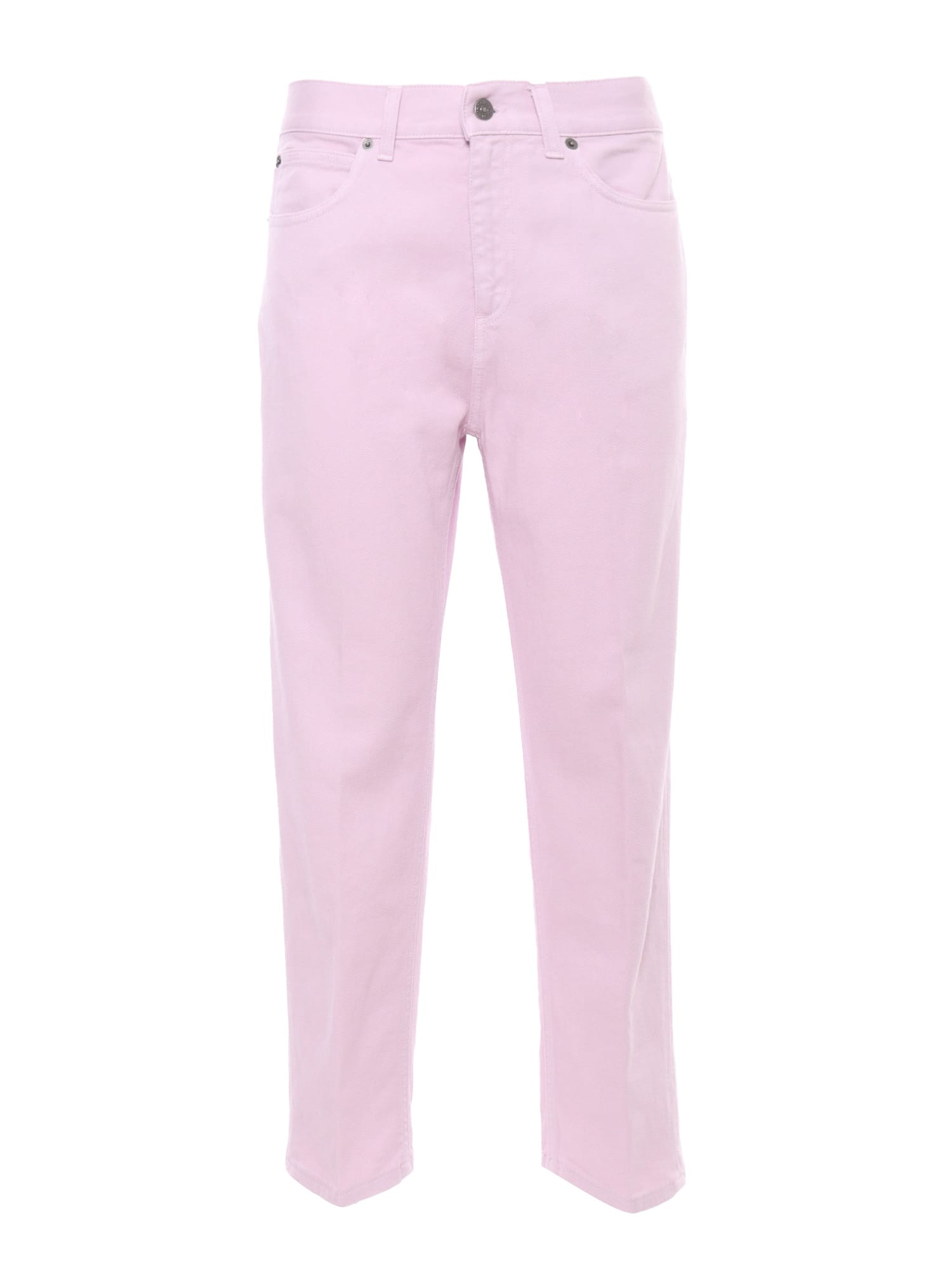 High-waisted Pink Jeans