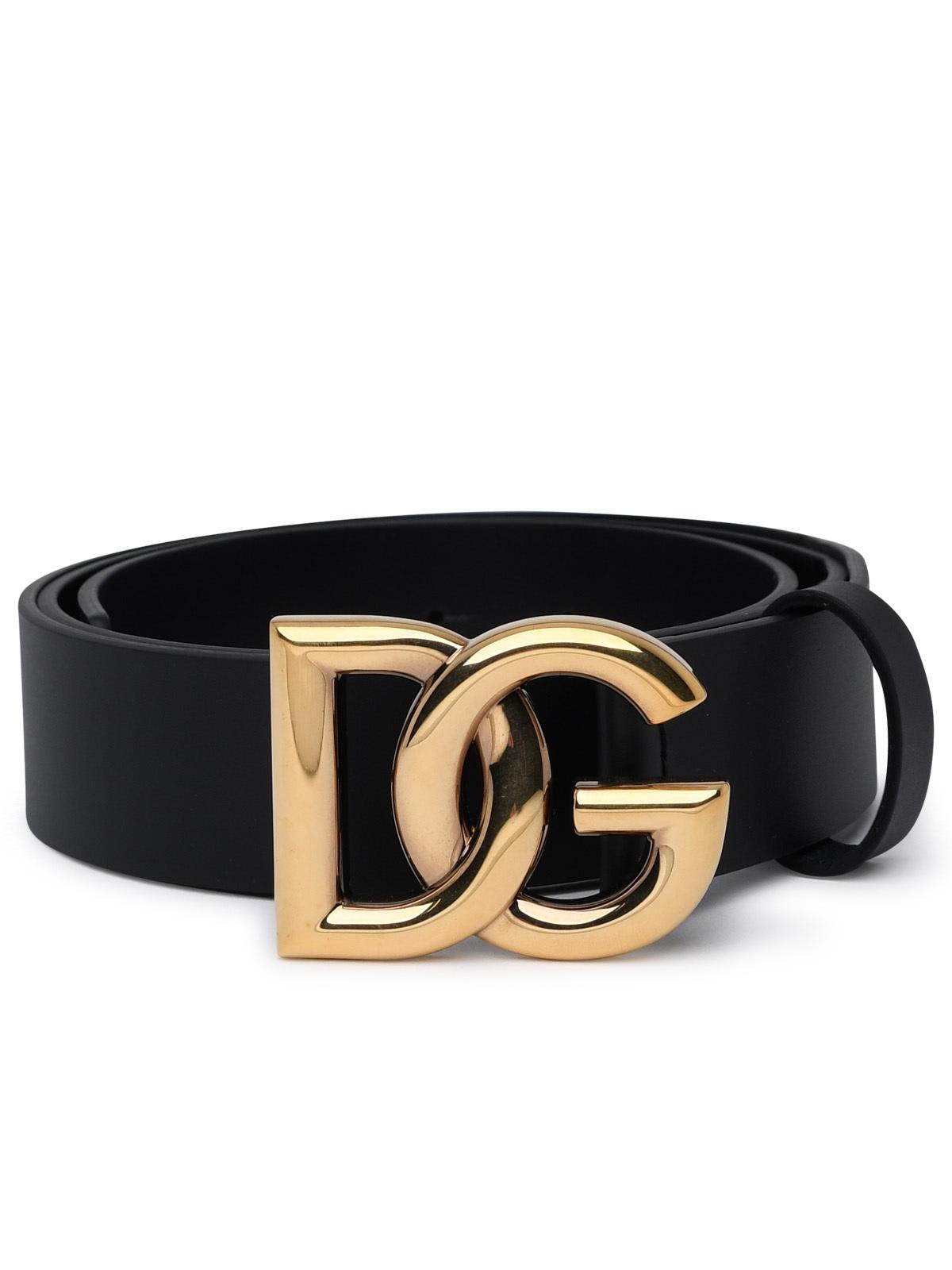 Shop Dolce & Gabbana Leather Belt In Black