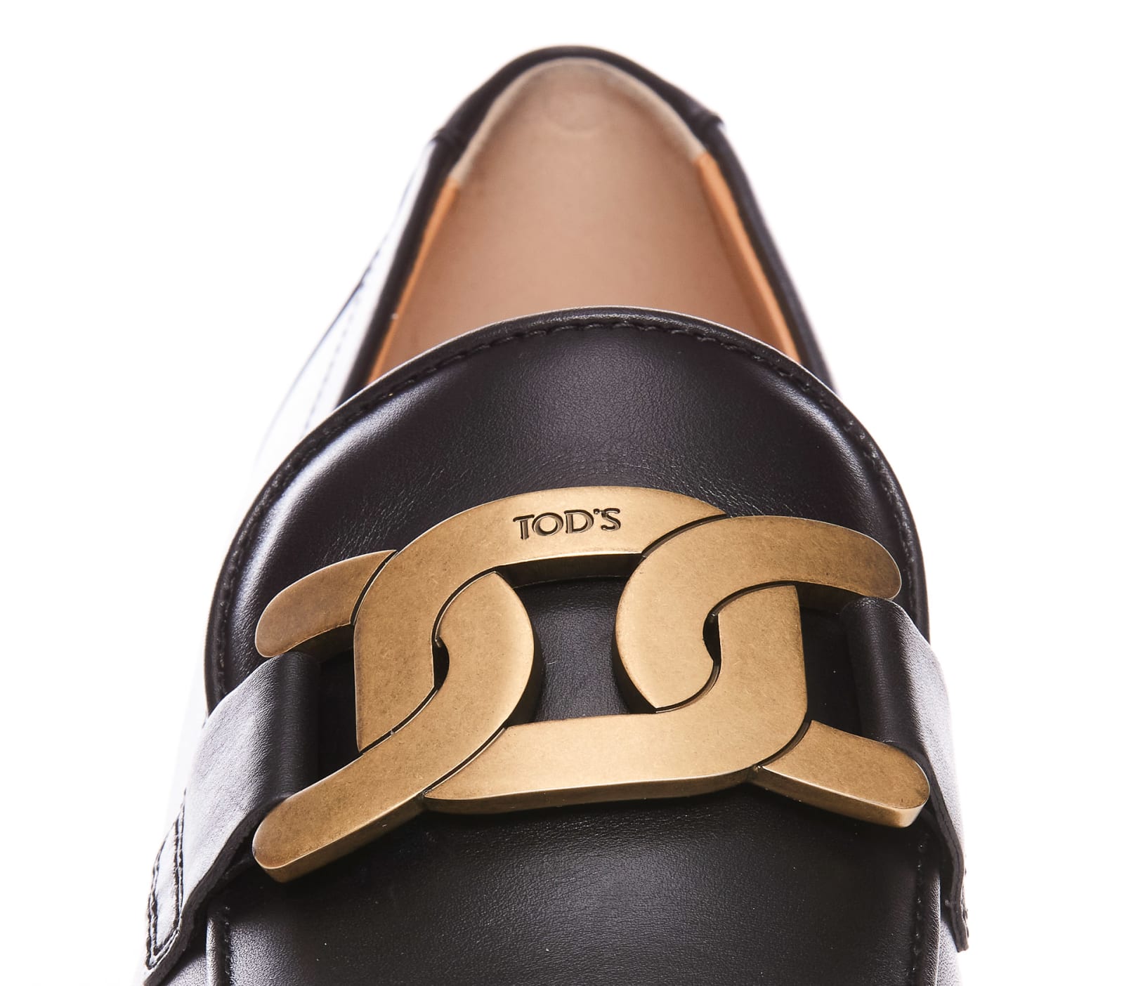 Shop Tod's Leather Loafers In B999