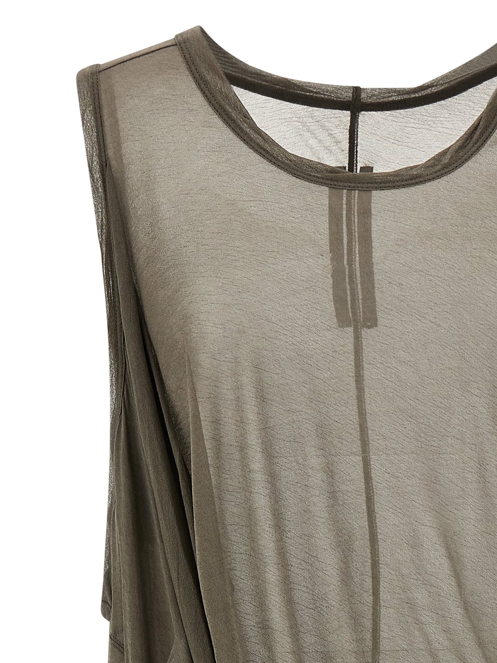 Rick Owens Anthem Tank Tops Gray