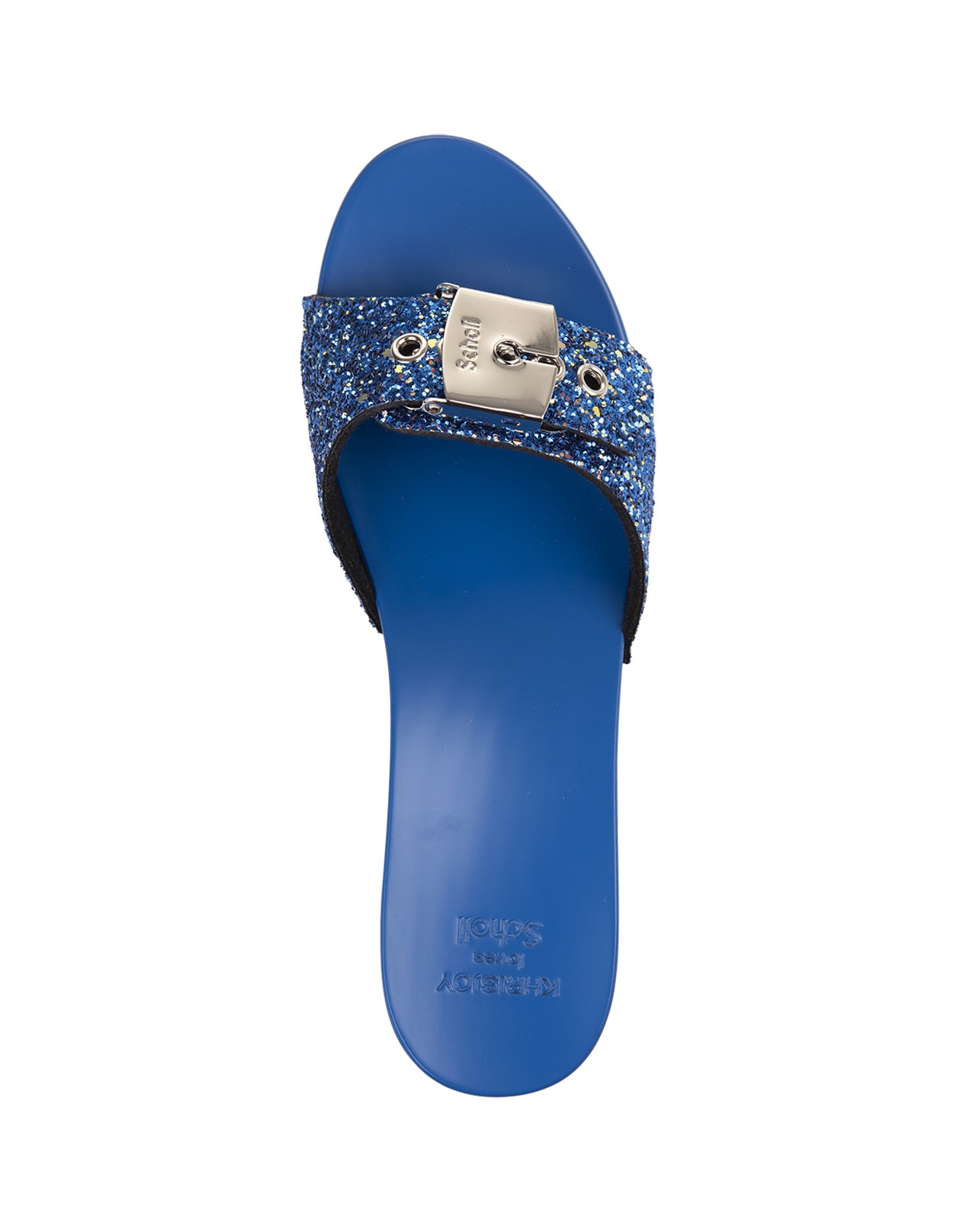 Khrisjoy Pescura Ibiza Sandals In Blackberry Blue - Kj X Scholl In Blue