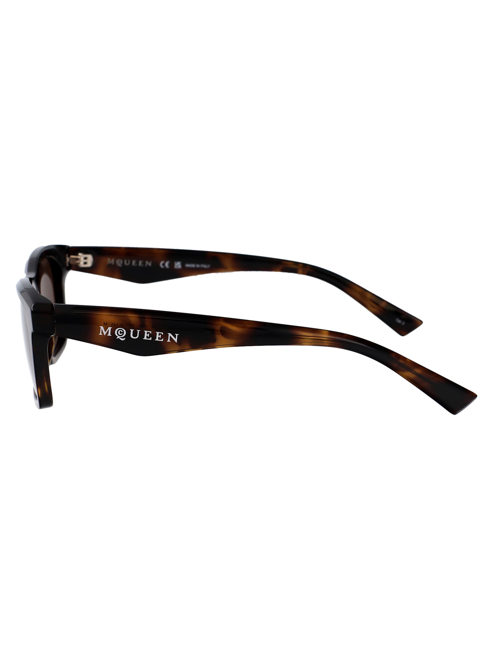 Alexander Mcqueen Am0472s Sunglasses In Havana-havana-brown