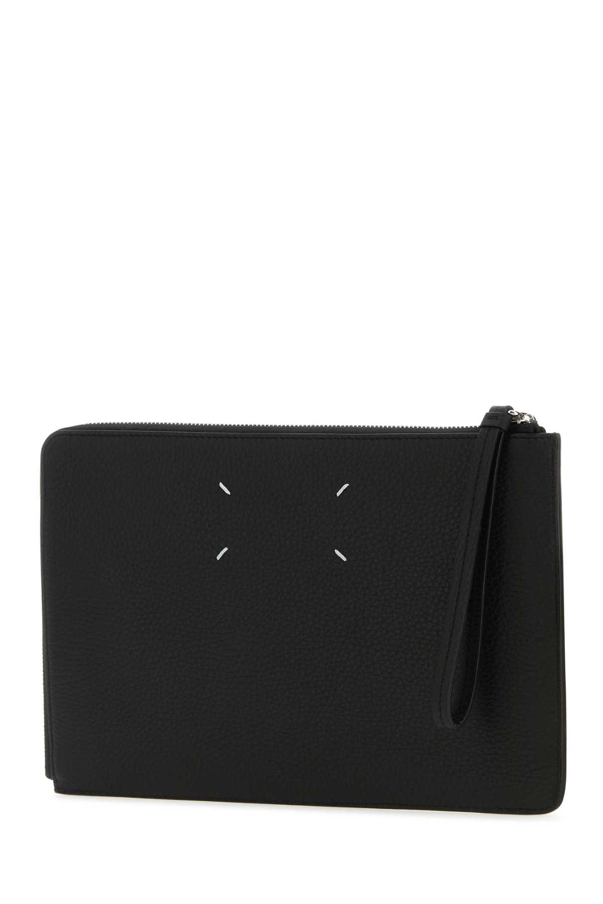 Shop Maison Margiela Black Leather Clutch In T8013