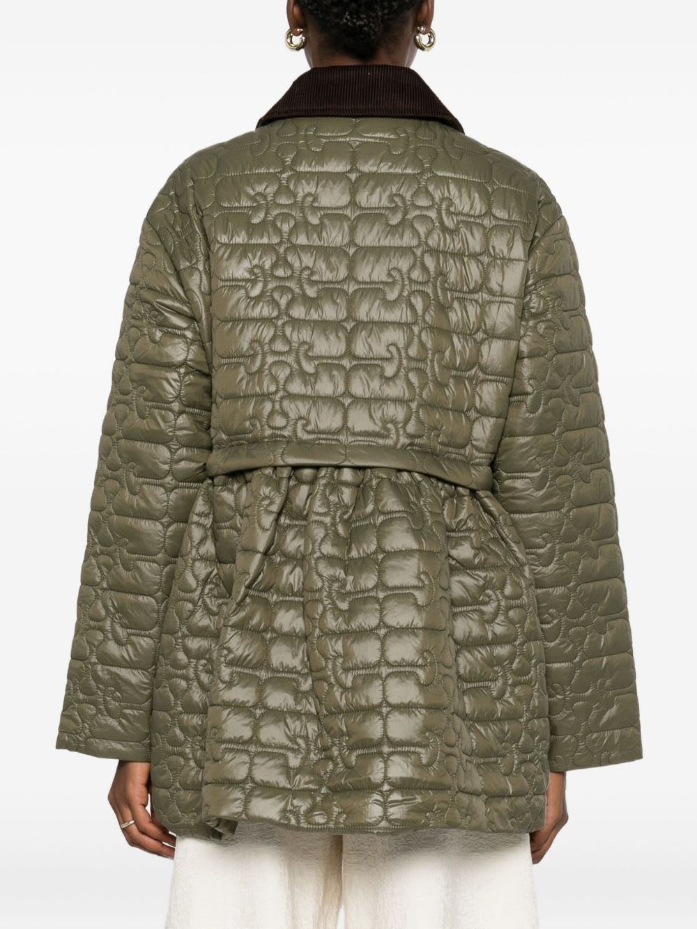 Ganni Coats Kalamata In Green