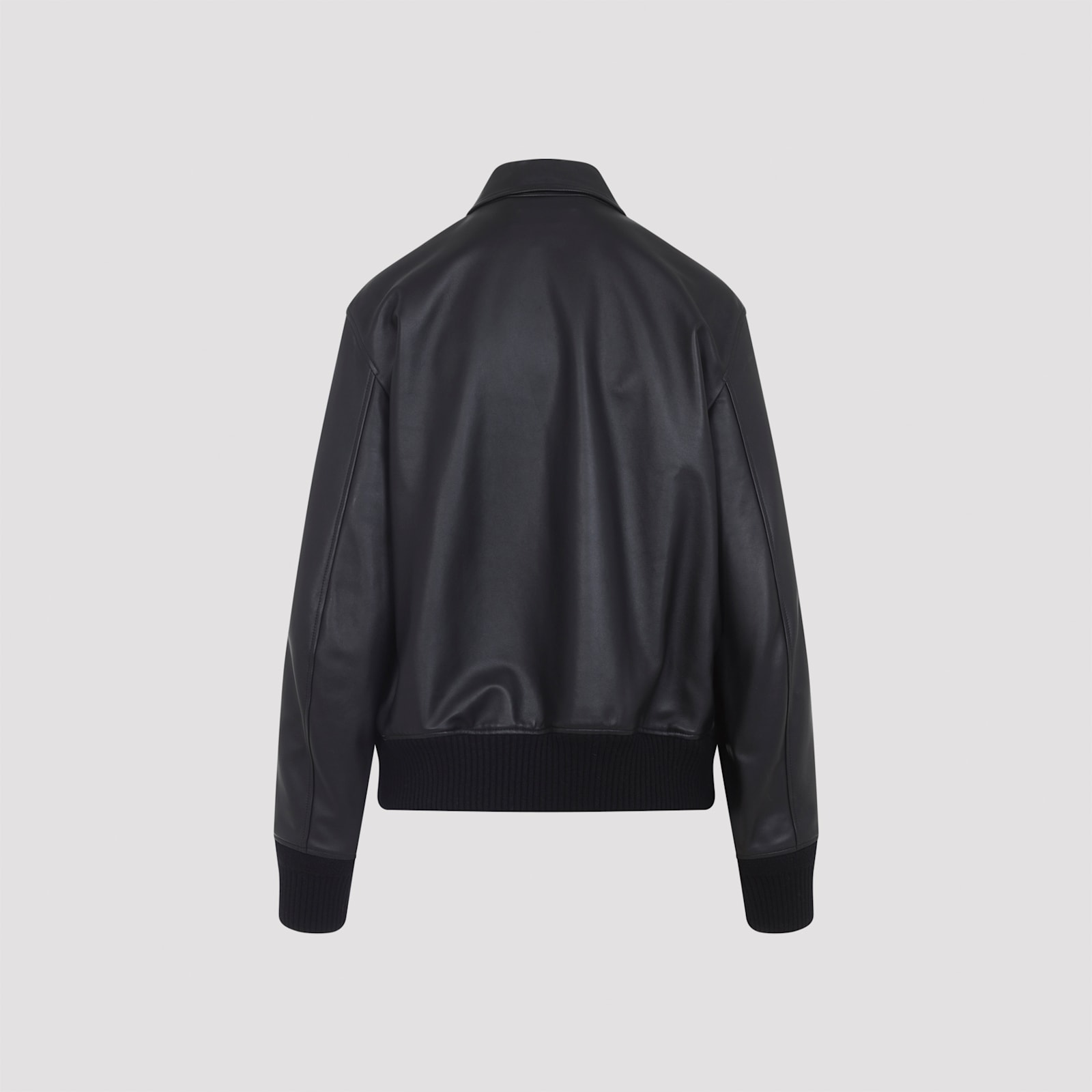 Ralph Lauren Ribbed Cuff Bomber Jacket Featuring Pockets In Black