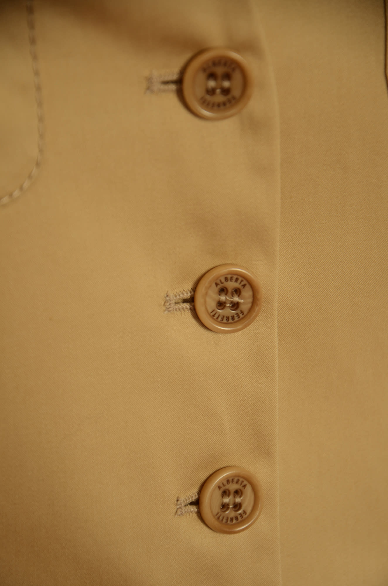 Shop Alberta Ferretti Patched Front Pockets Slim Vest In Beige