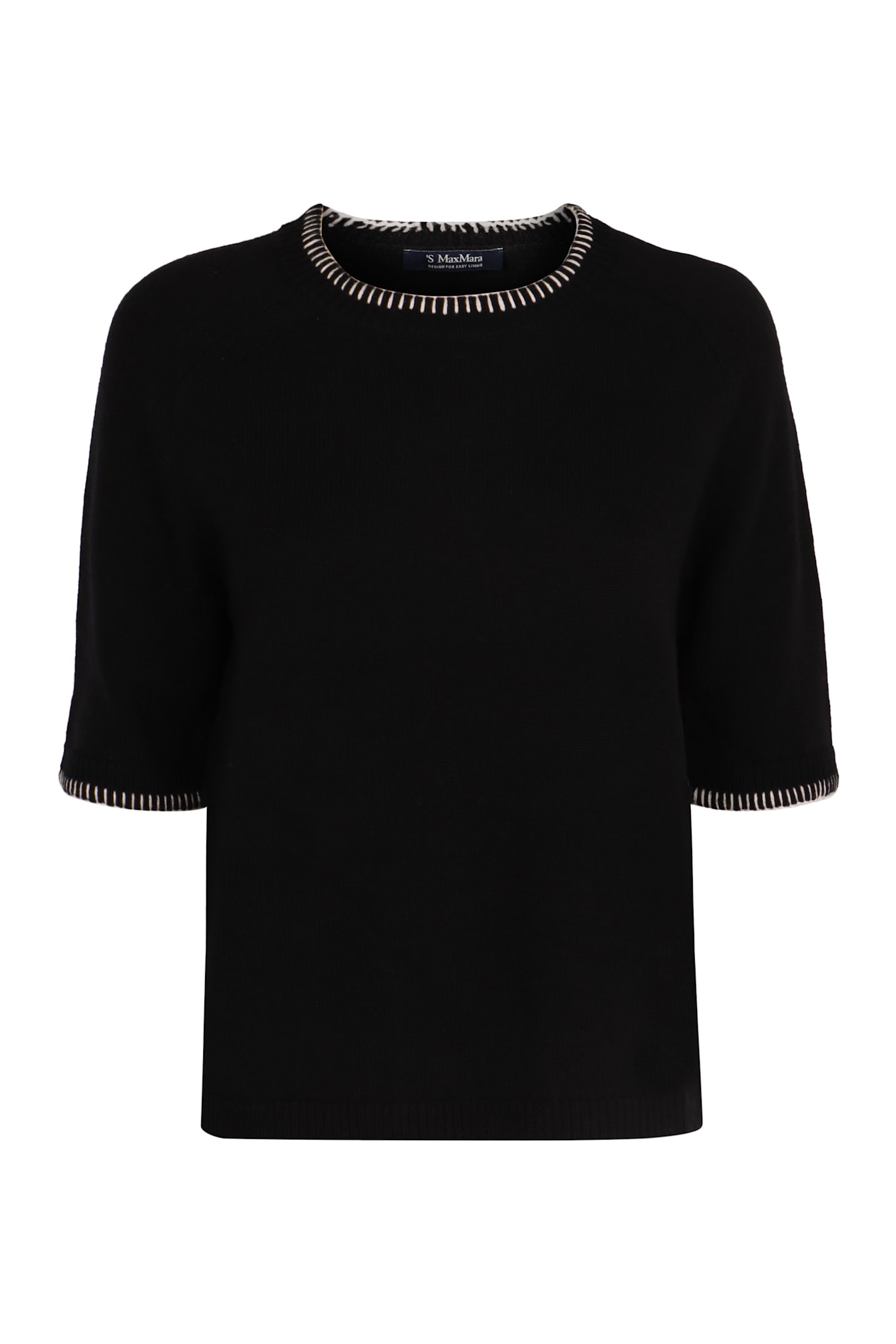 Shop 's Max Mara Apollo Knitted T-shirt In Black