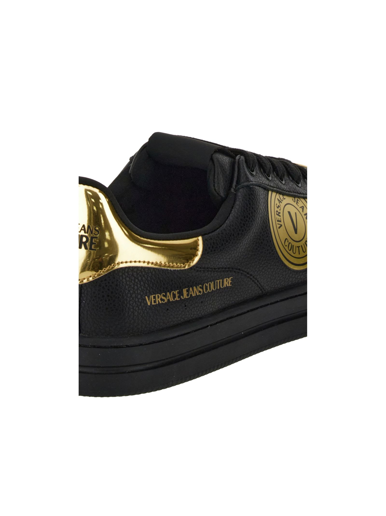 Shop Versace Jeans Couture Black Sneakers