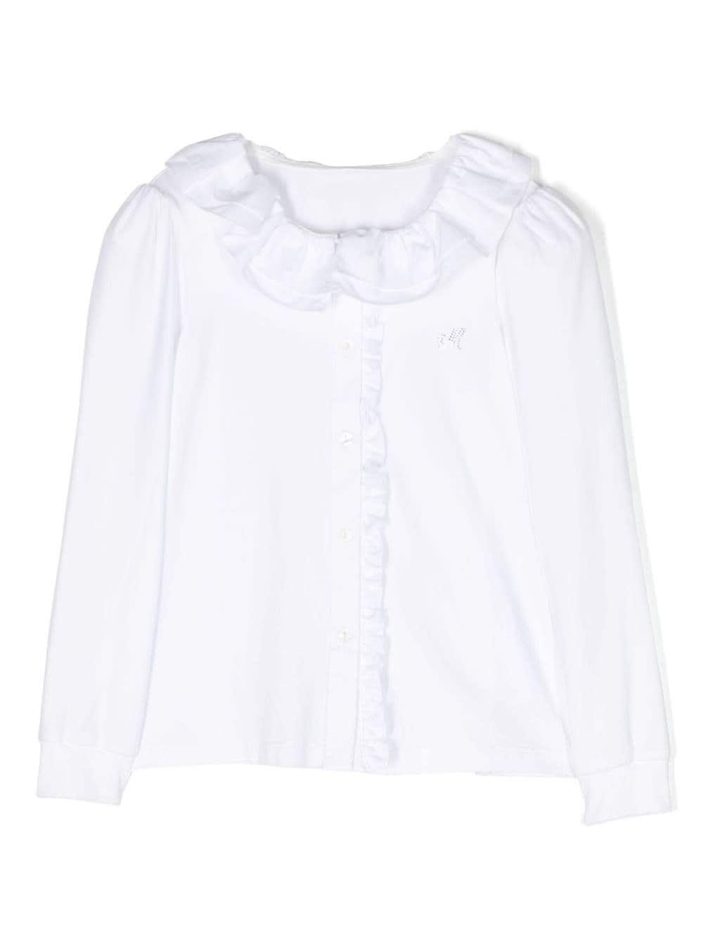 Monnalisa Kids' Patty Jersey Elasticizzato In White