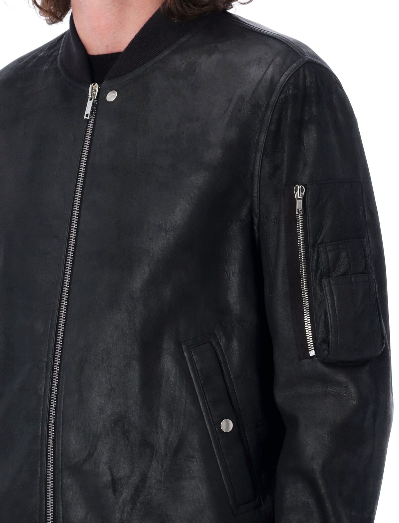 Shop Rick Owens Classic Flight Jacket In Black