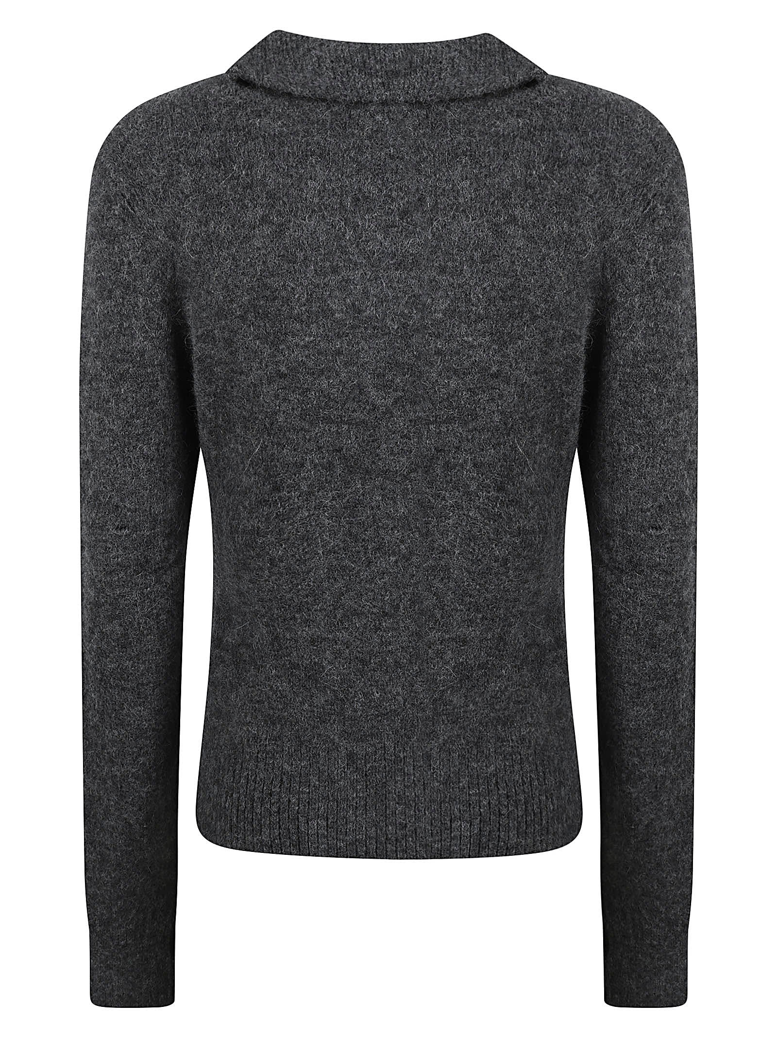 Isabel Marant Zippered Sweater In Dark Grey
