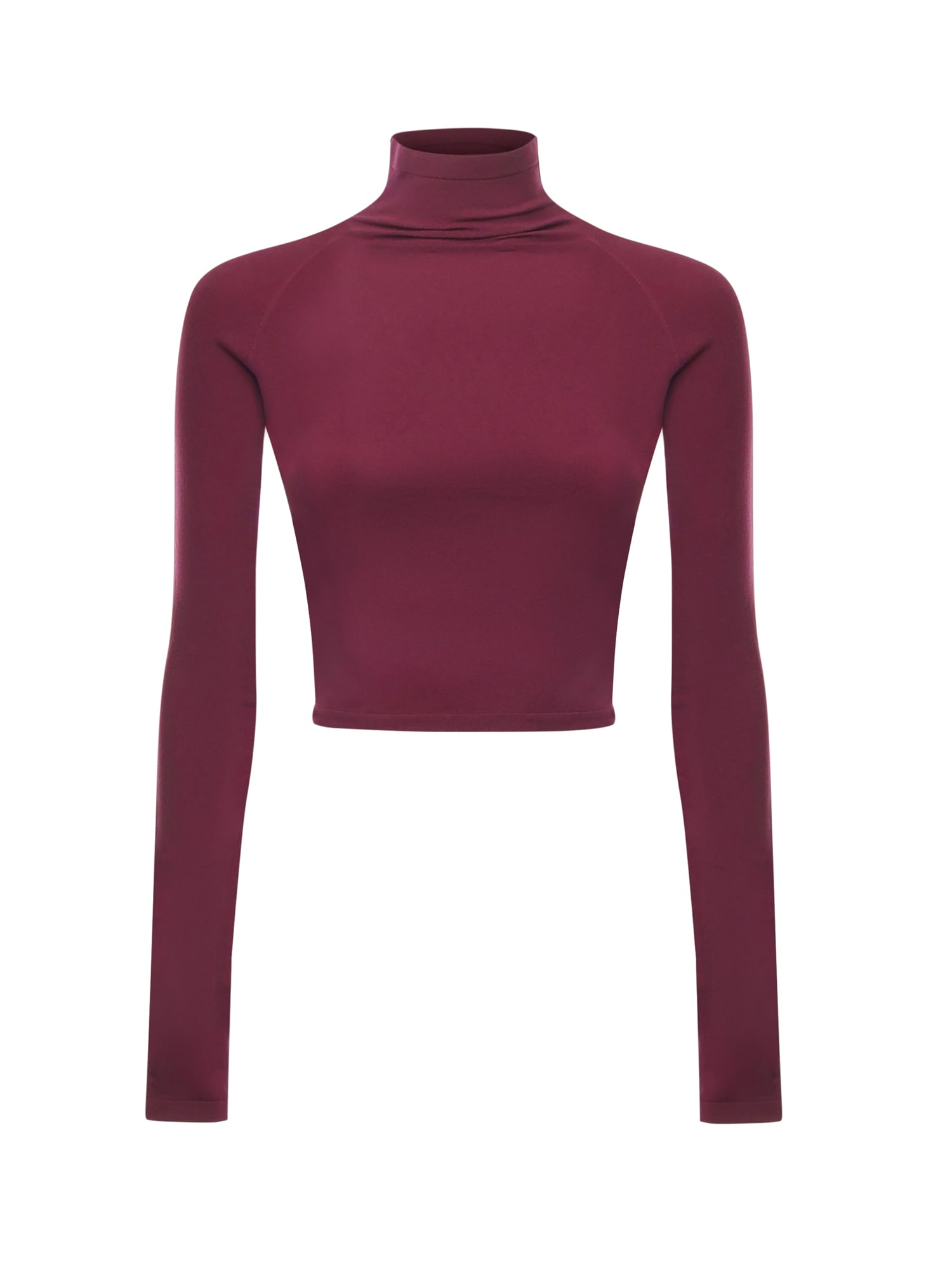 Alaïa Second-skin Cropped Top In Purple