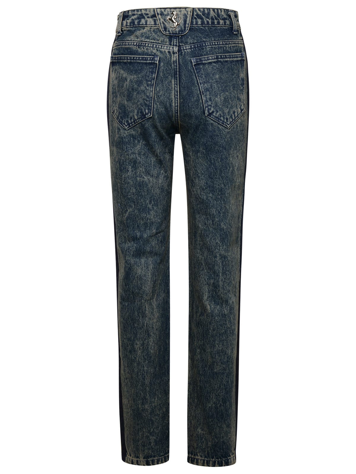 Shop Ferrari Blue Cotton Jeans