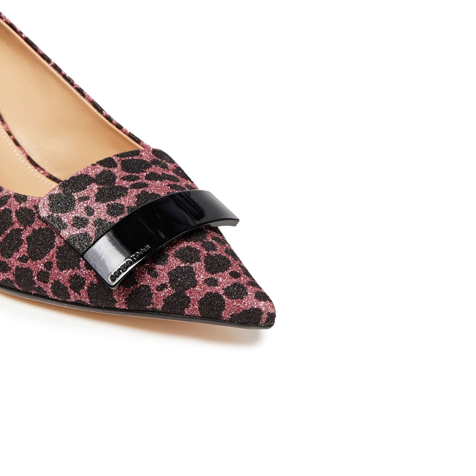 Sergio Rossi Sr1 045 Glitter Pumps With Bow Detail In Pink
