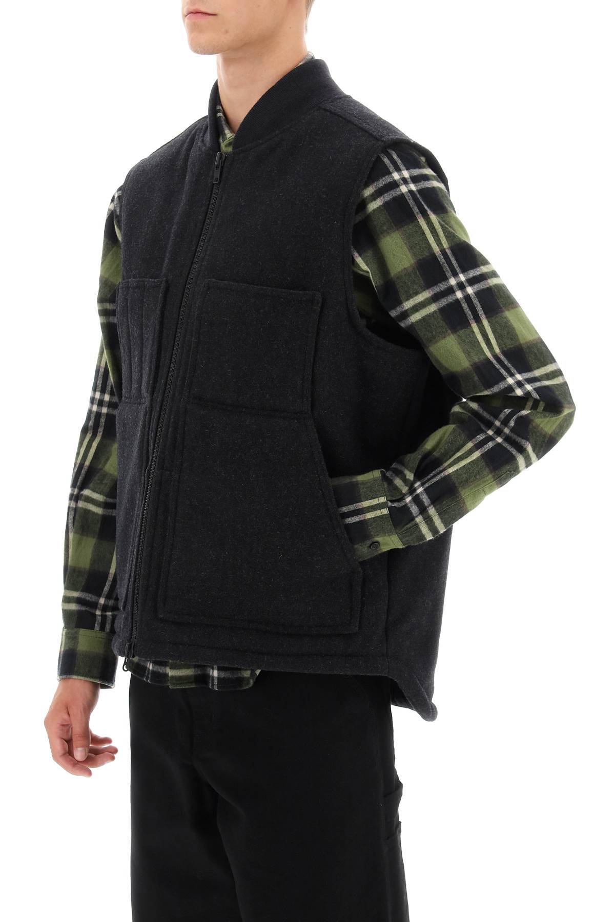 Shop Filson Mackinaw Wool Vest In Charcoal (grey)