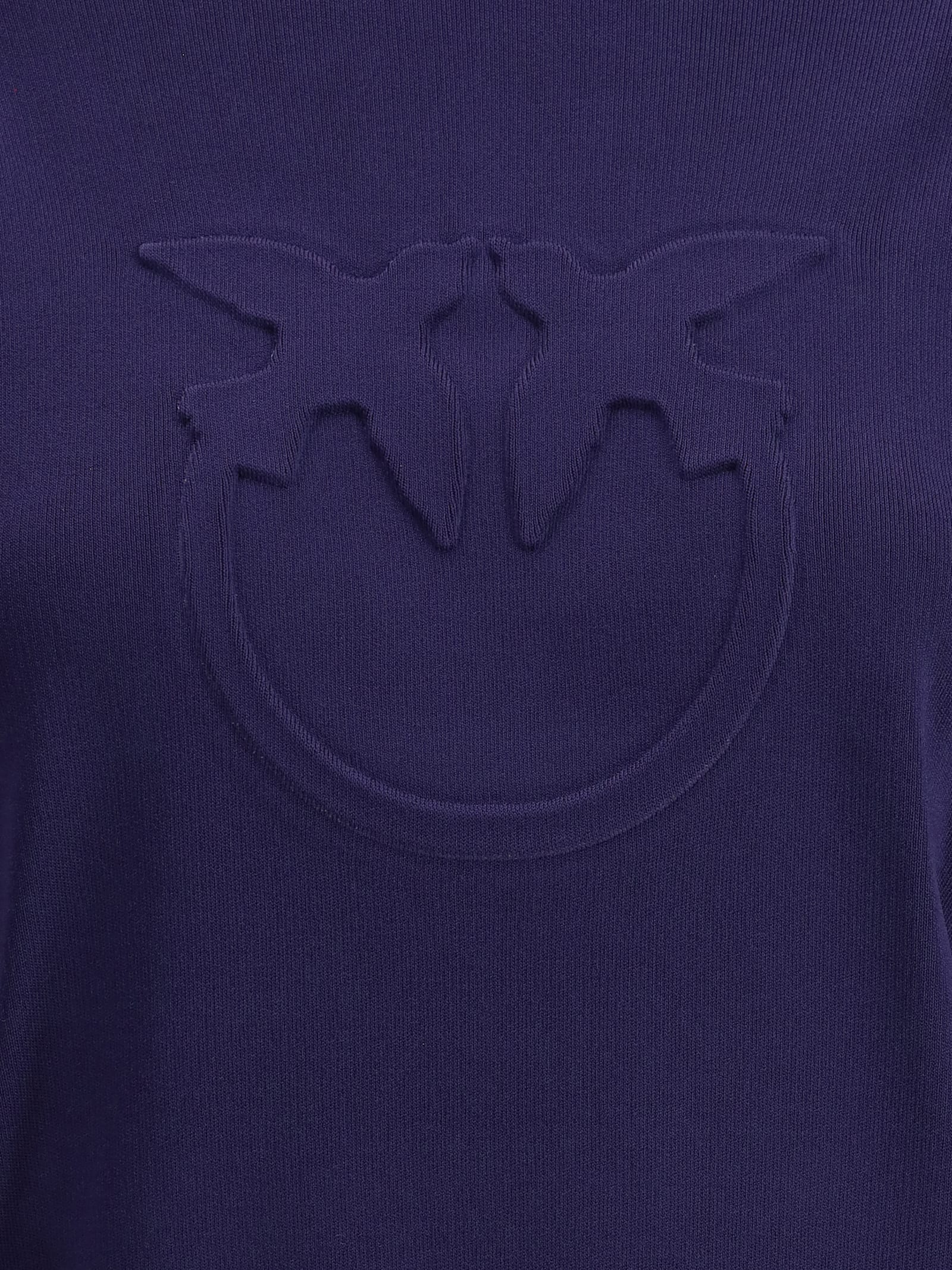 Pinko Knit Crewneck Sweatshirt With Embossed Logo