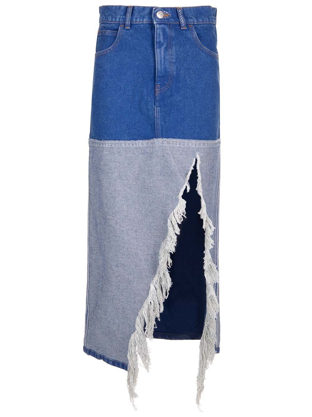 Shop Marni Midi Skirt In Light Blue