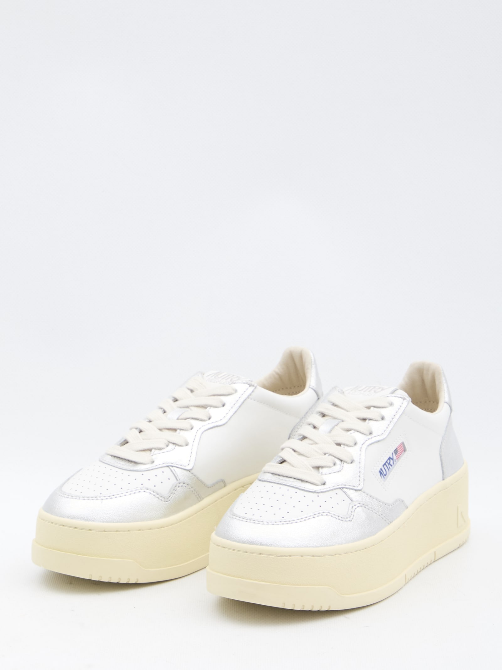 Shop Autry Medalist Platform Low Sneakers In White