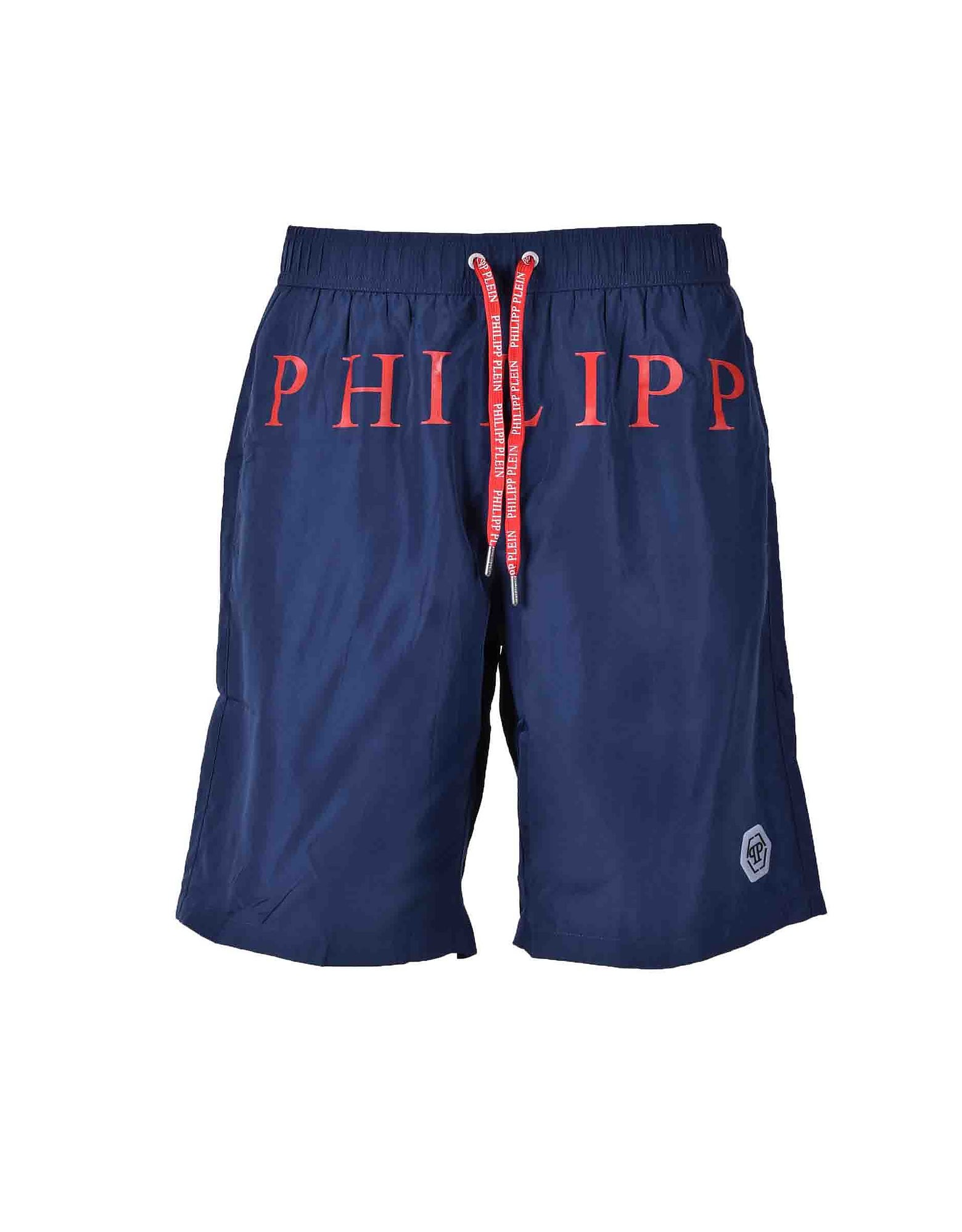 Philipp Plein Mens Blue Swimsuit