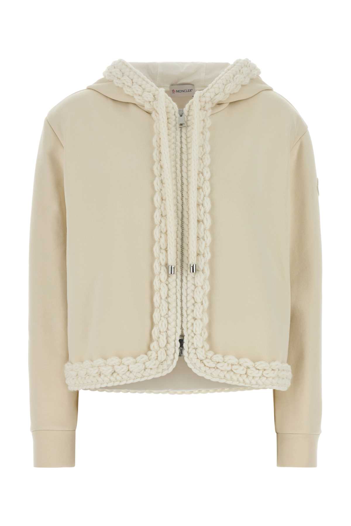 Moncler Ivory Cotton Blend Sweatshirt