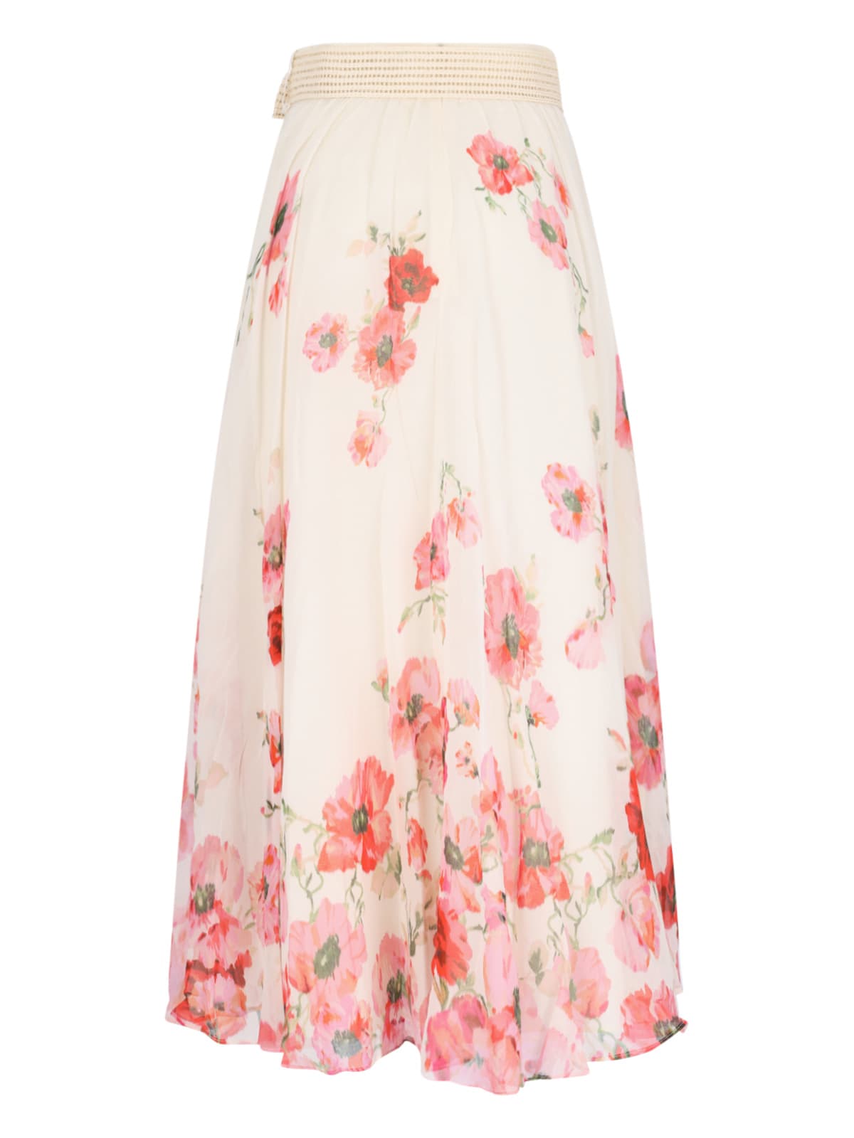 Shop Zimmermann Lightburst Maxi Skirt In Crema