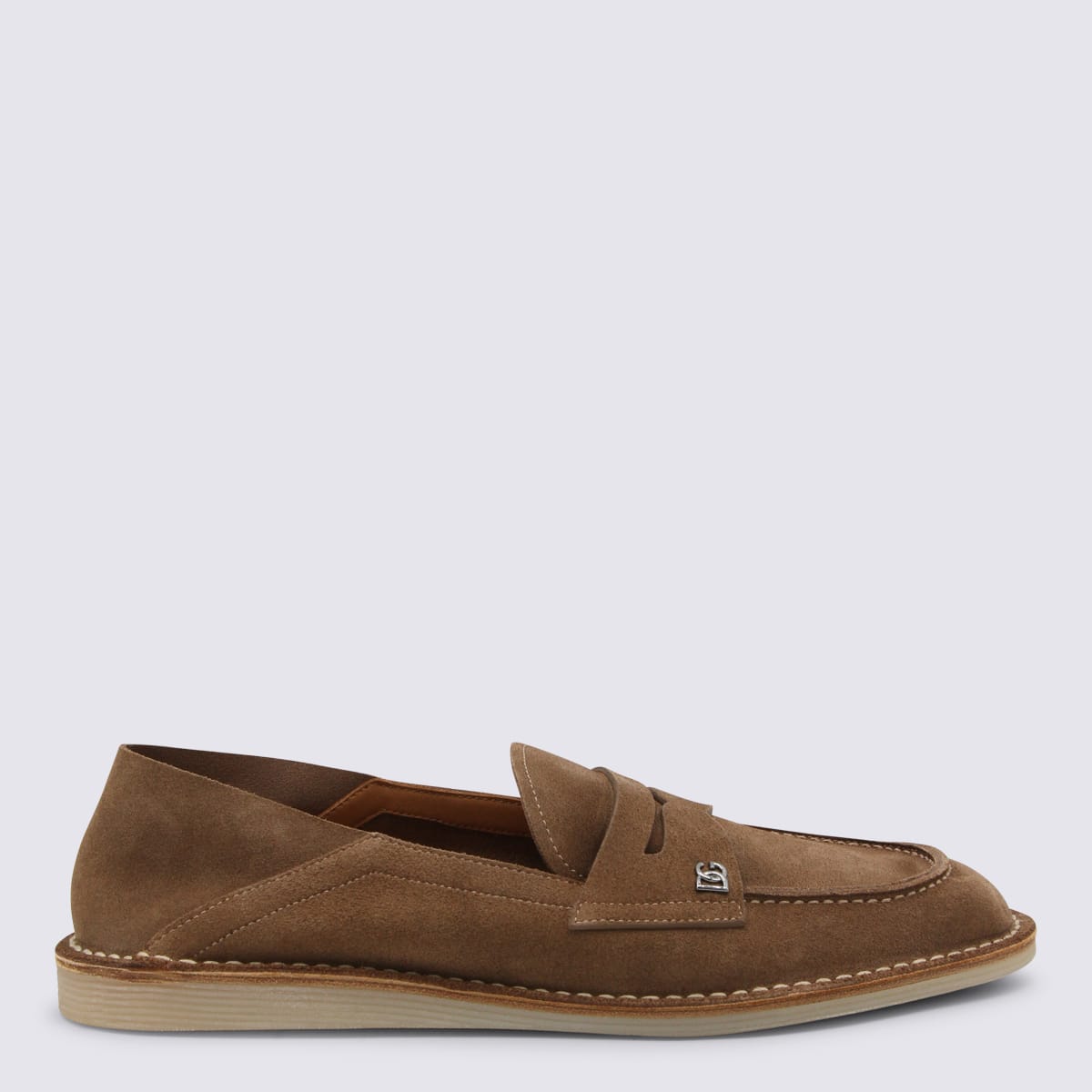 Dolce & Gabbana Brown Leather Loafers