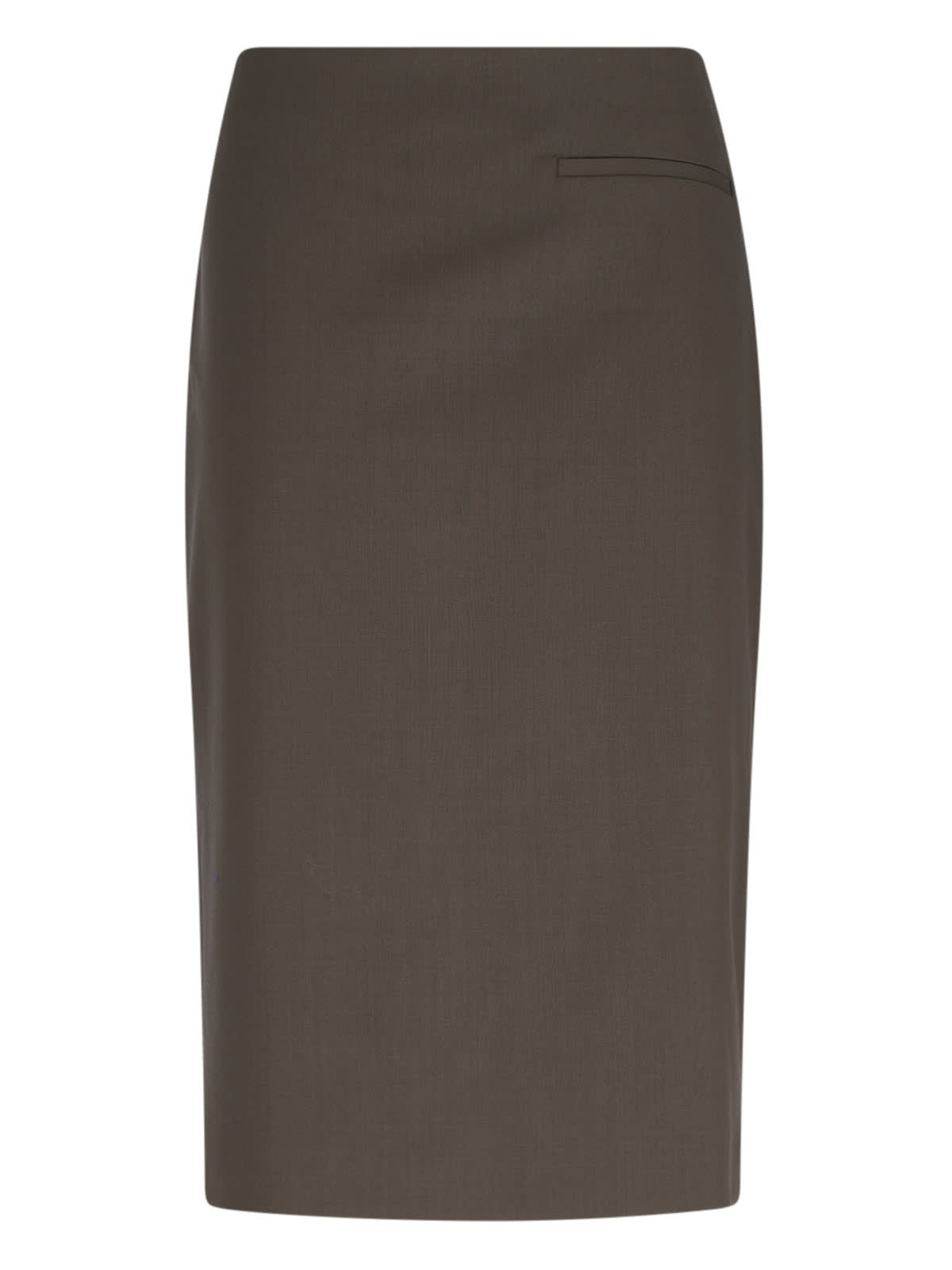 Shop Rohe Sheath Midi Skirt In Brown