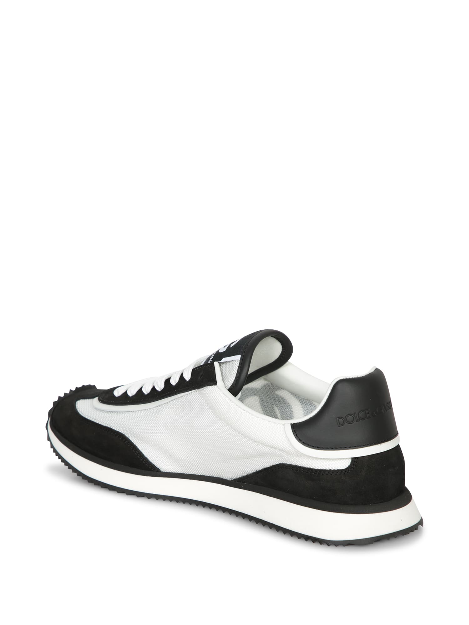 Shop Dolce & Gabbana Dragon+crosta Black-white Low Sneakers