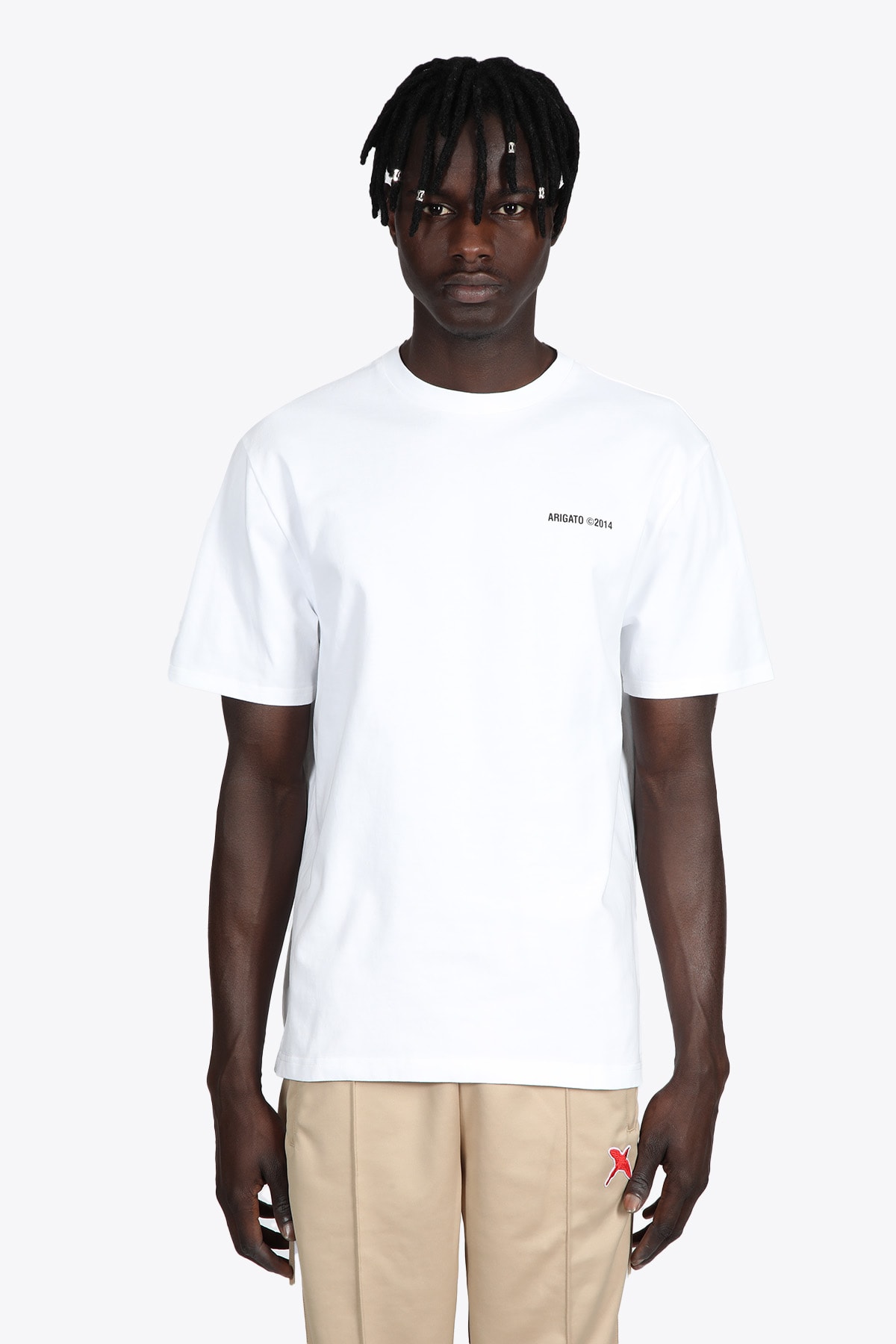 Axel Arigato London T-shirt White cotton t-shirt with chest logo - London T-shirt