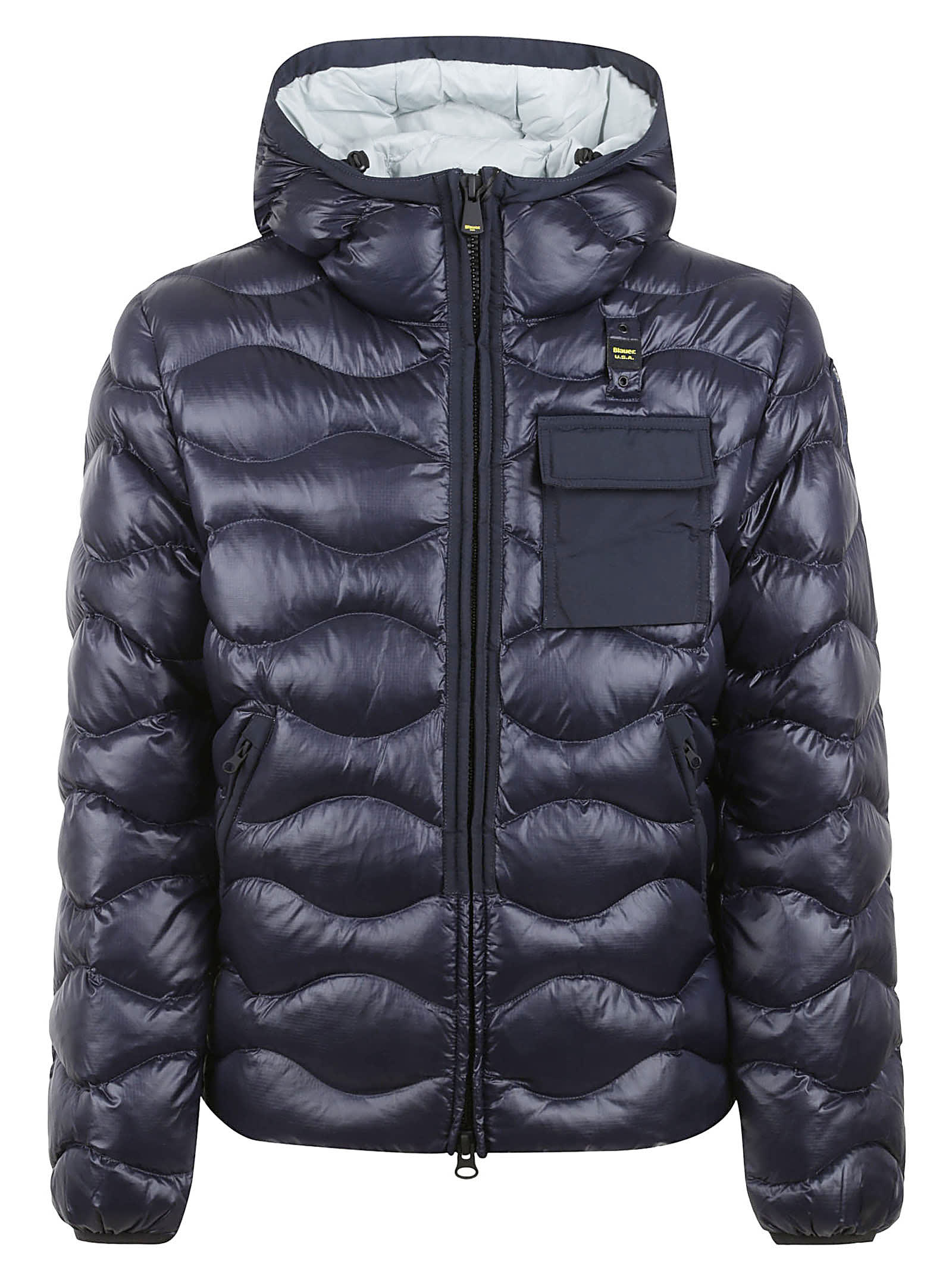 Patched Pocket Quilted Puffer Jacket