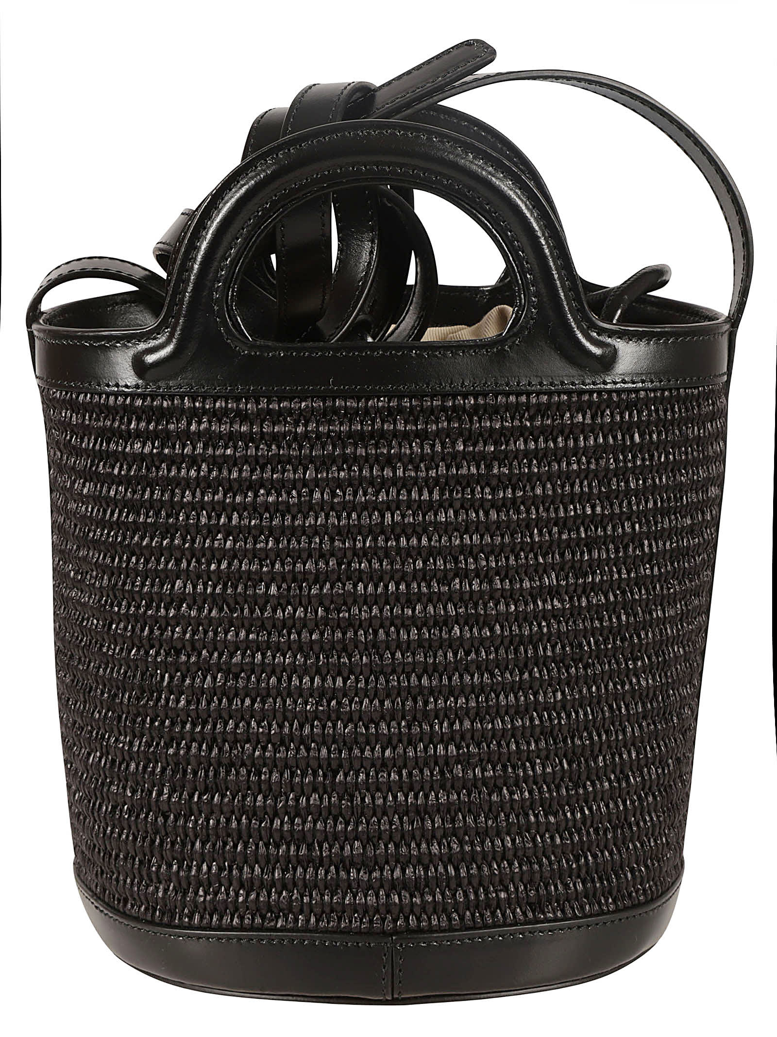 Shop Marni Tropicalia Mini Bucket Bag In Black
