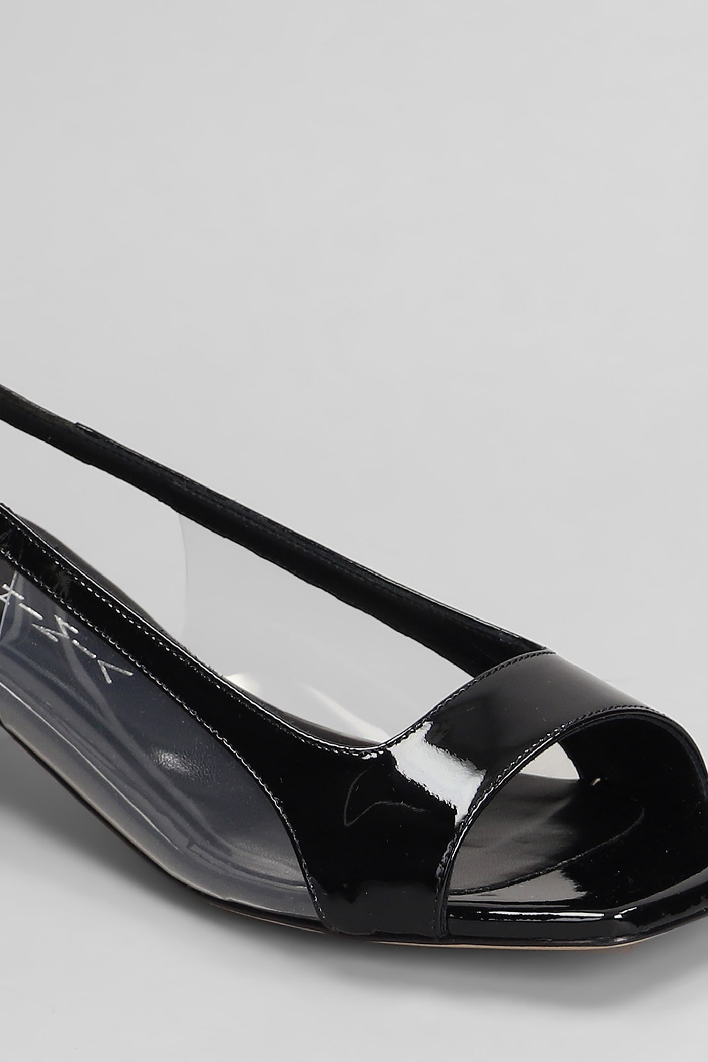 Alchimia Sandals In Black Patent Leather