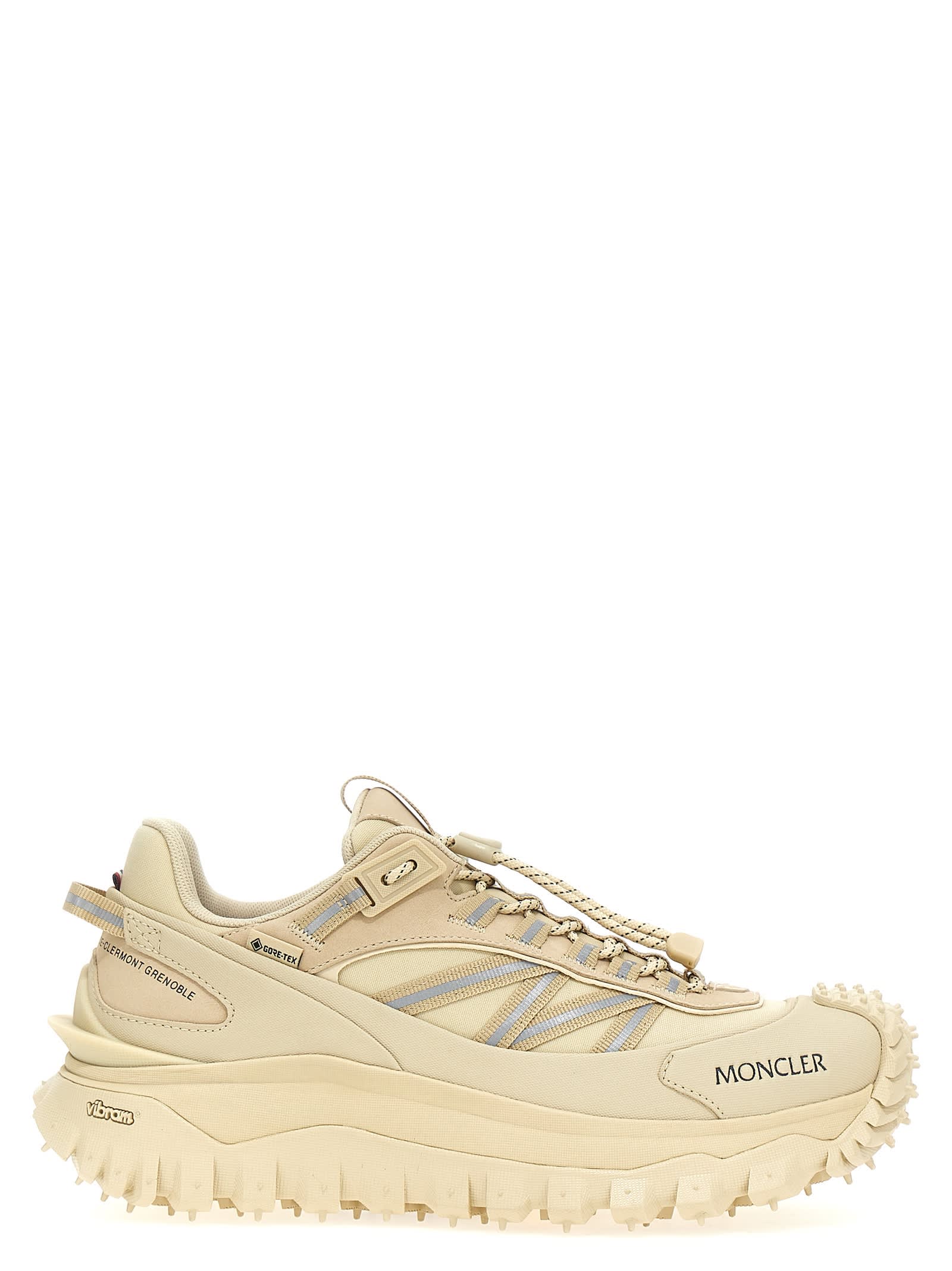 Shop Moncler Trailgrip Gtx Sneakers In Beige