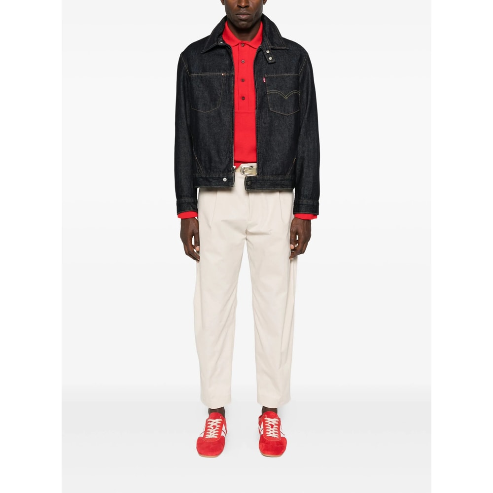 Levi's Zip-front Patch-pockets Denim Jacket In Blue