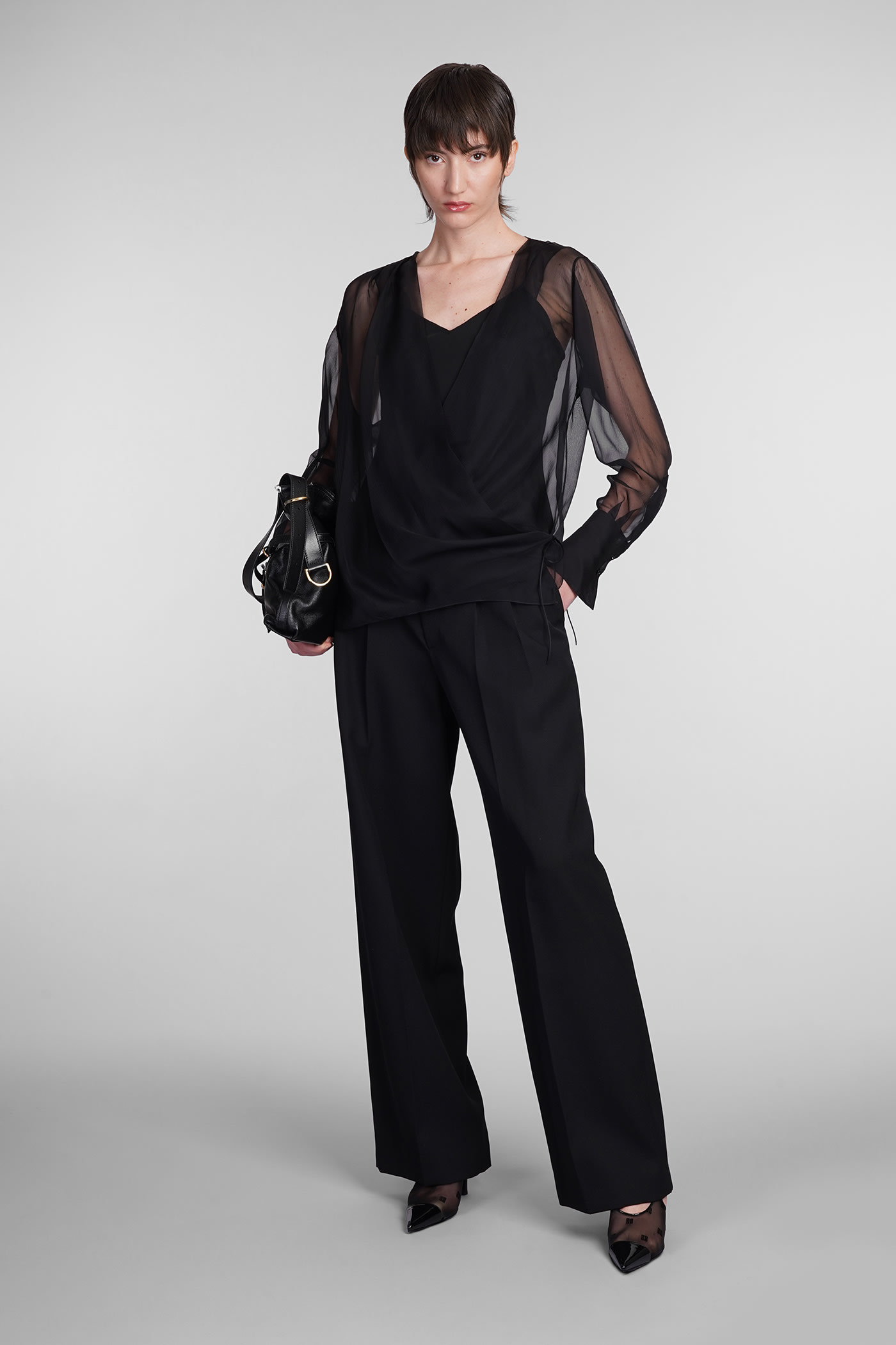 Shop Givenchy Topwear In Black Silk