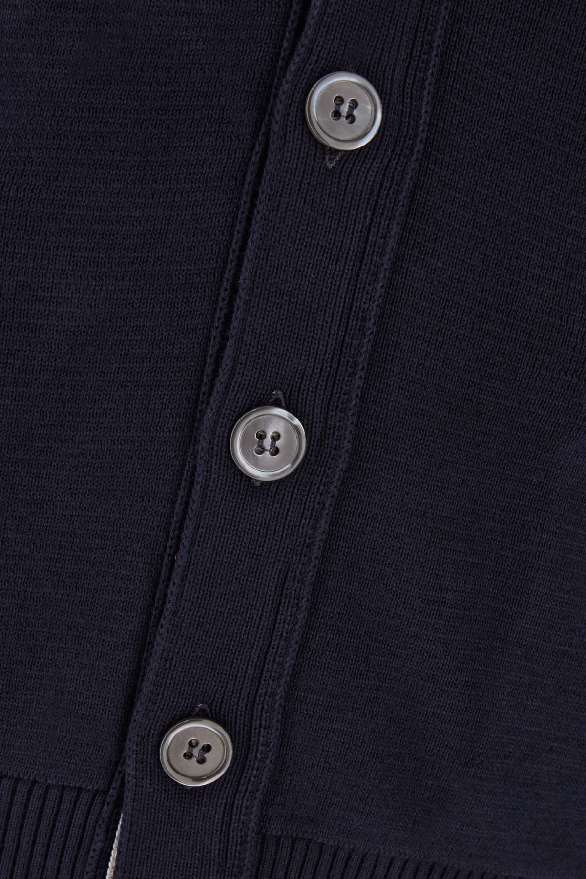 Shop Thom Browne Midnight Blue Cotton Cardigan In Navy