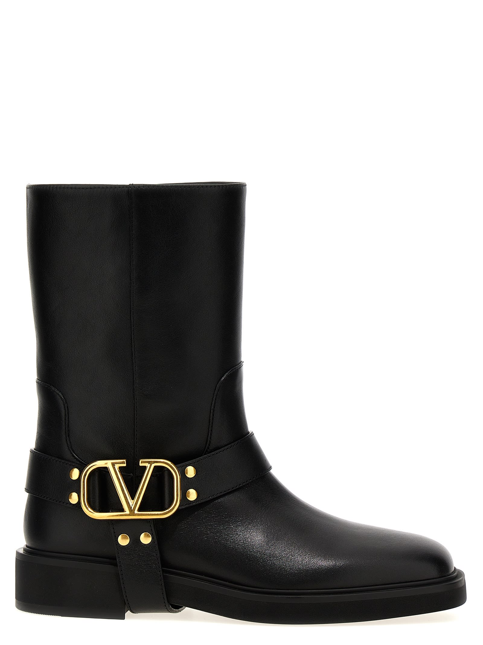 Shop Valentino Vlogo Signature Ankle Boots In Black