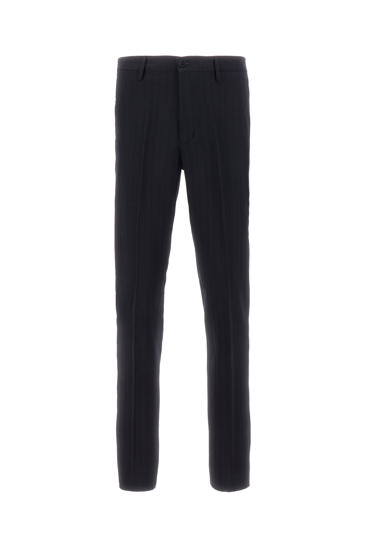 Shop Etro Midnight Blue Stretch Wool Pants In 0200