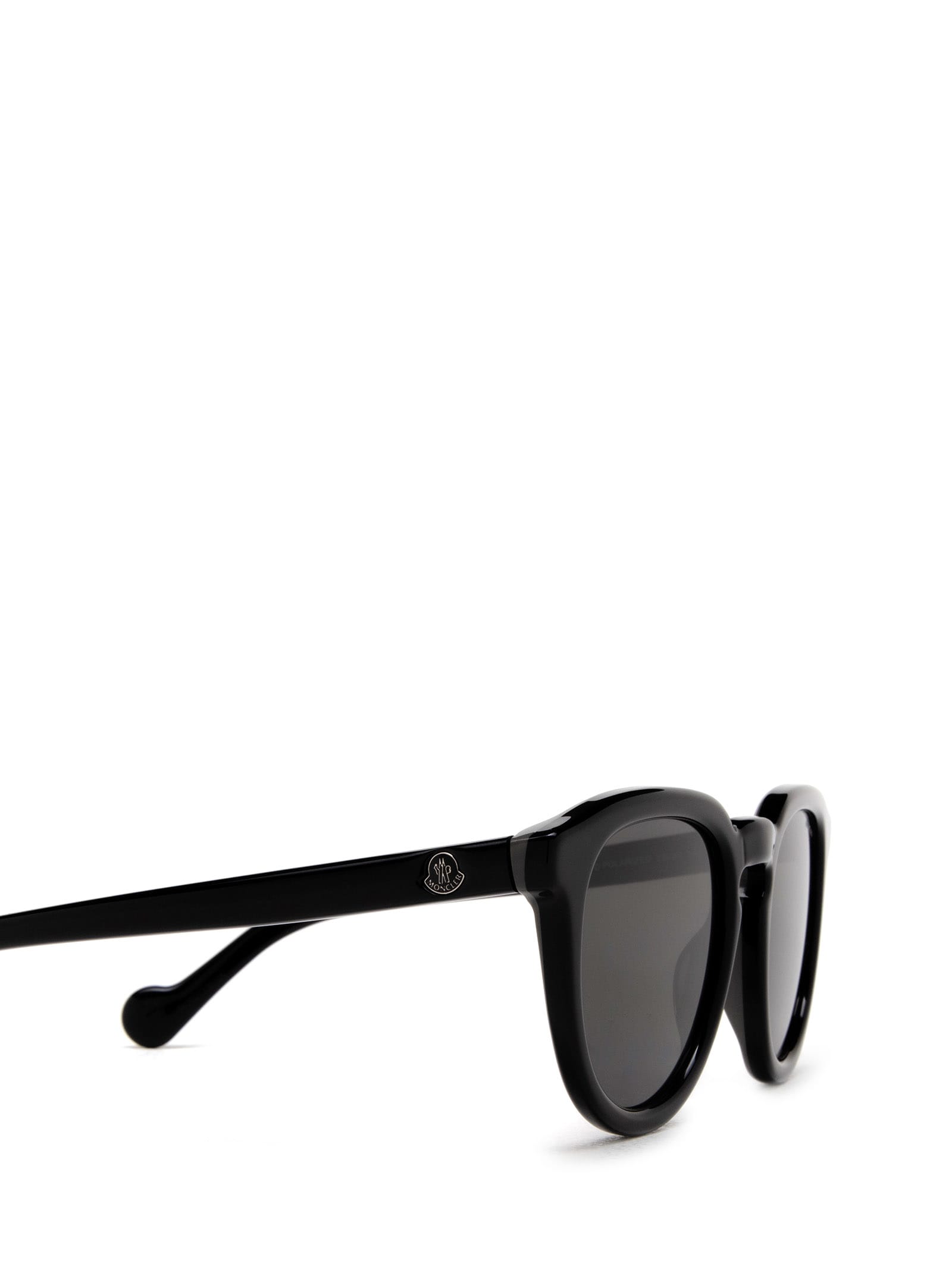 Shop Moncler Ml0229 Shiny Black Sunglasses