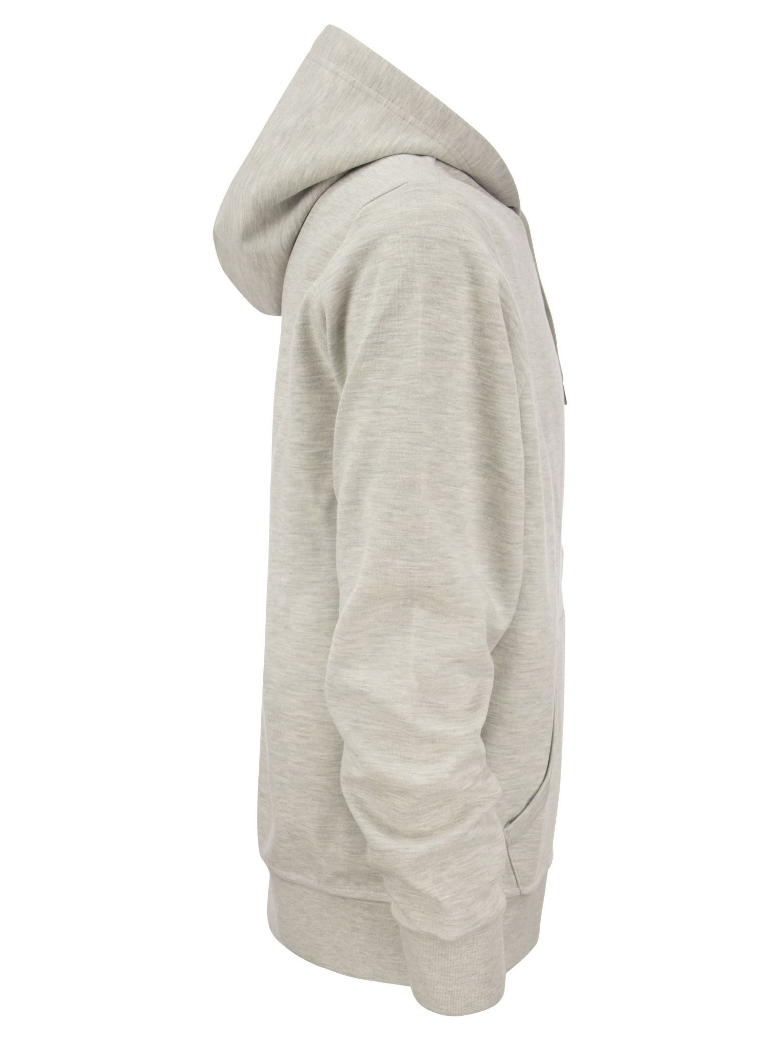Shop Polo Ralph Lauren Double Knit Hoodie Sweatshirt  In Grey