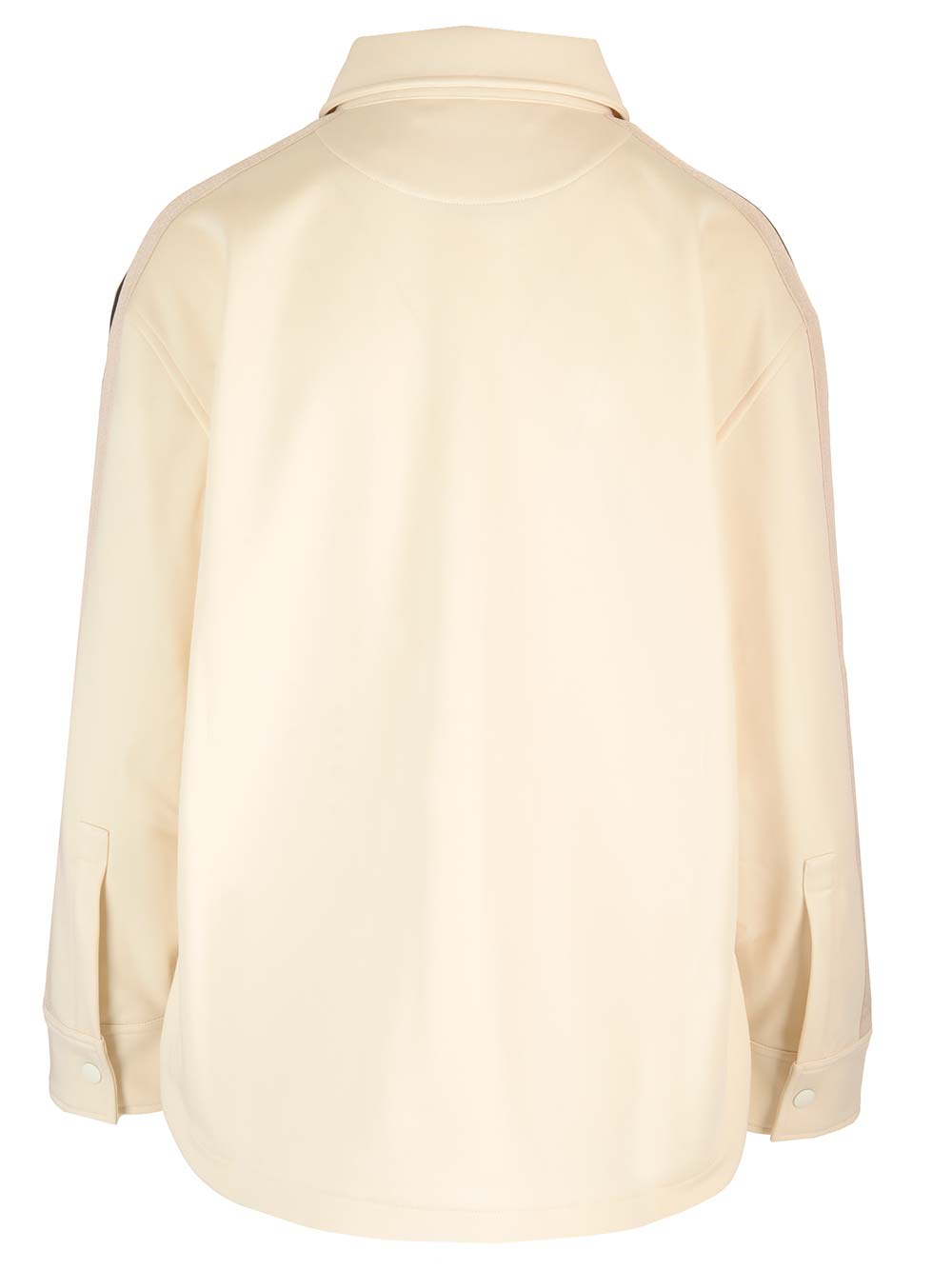 Shop Palm Angels Compact Jersey Overshirt In Burro/off White