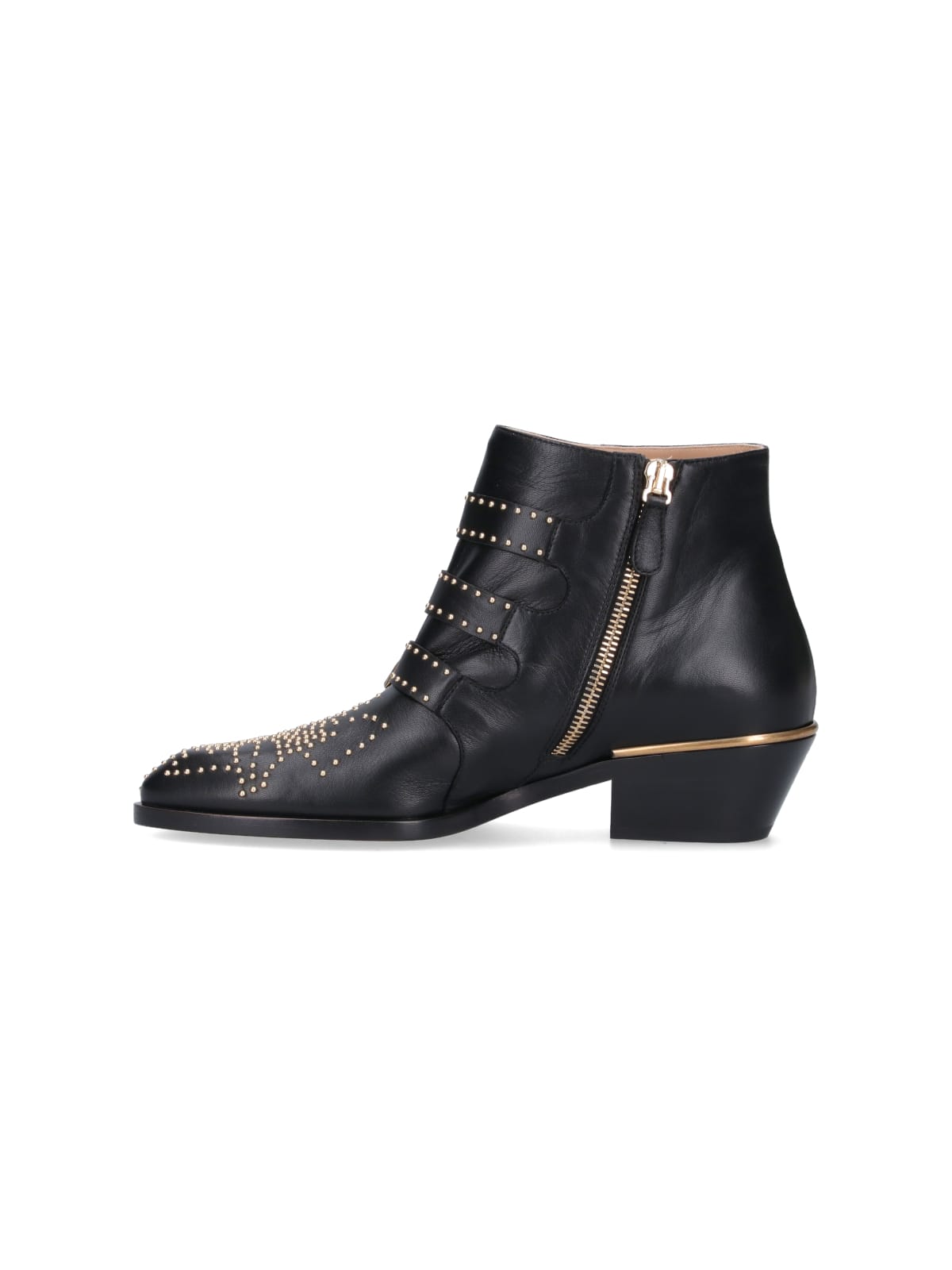 Chloé Chloe Women Embellished Nappa Leather Susanna Ankle Boots In Black