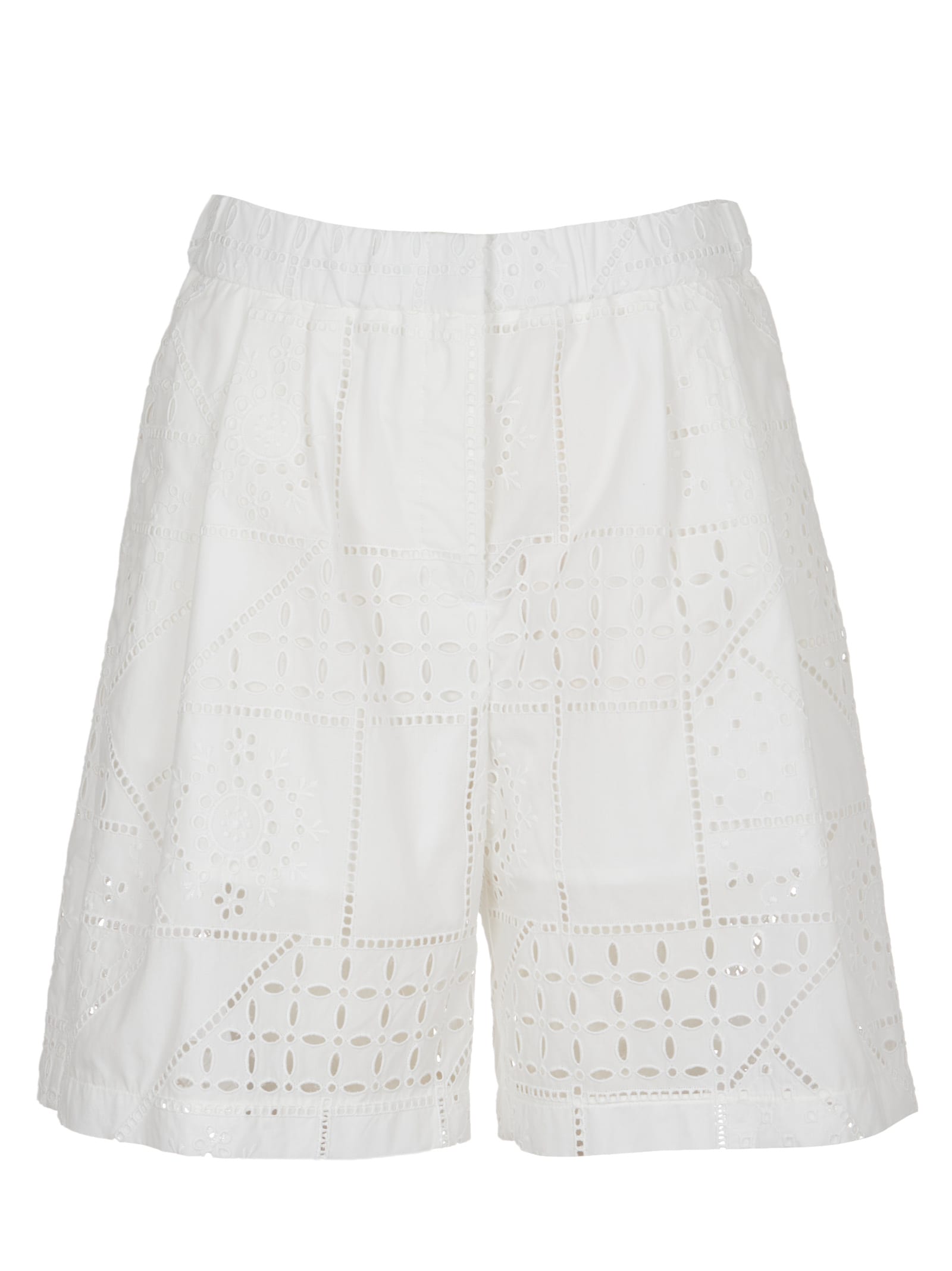 MSGM White Lace Shorts