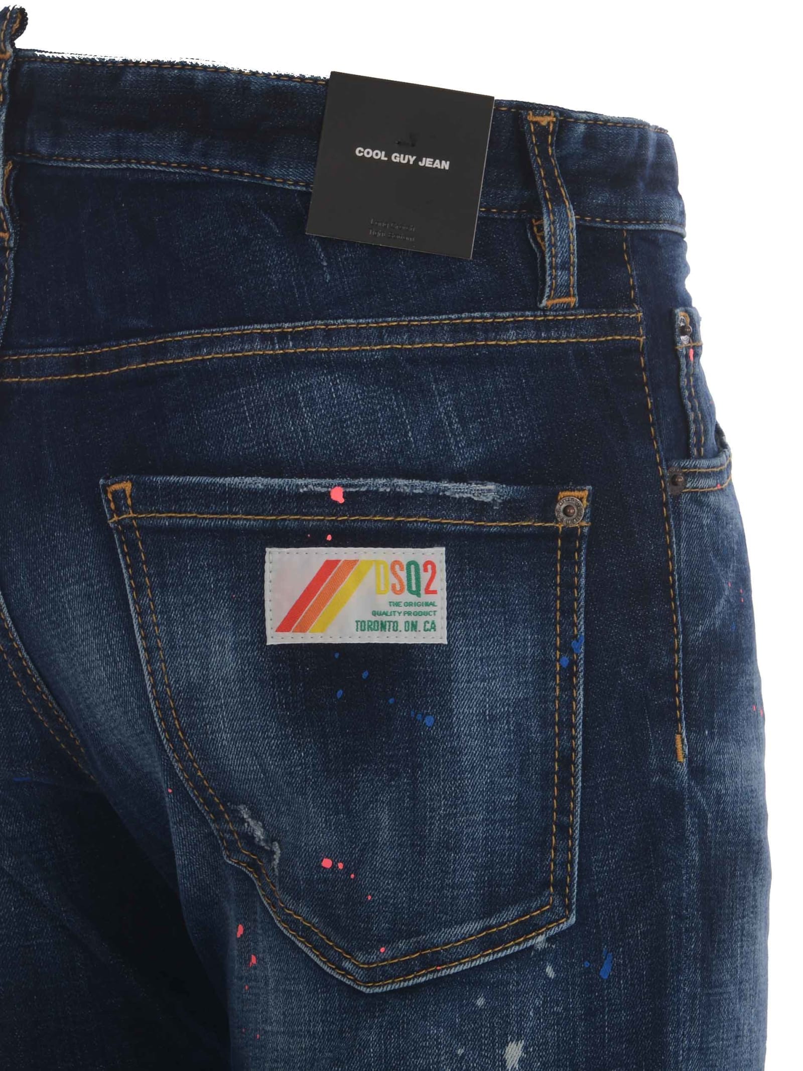 Shop Dsquared2 Jeans  Cool Guy Made Of Denim In Denim Blu