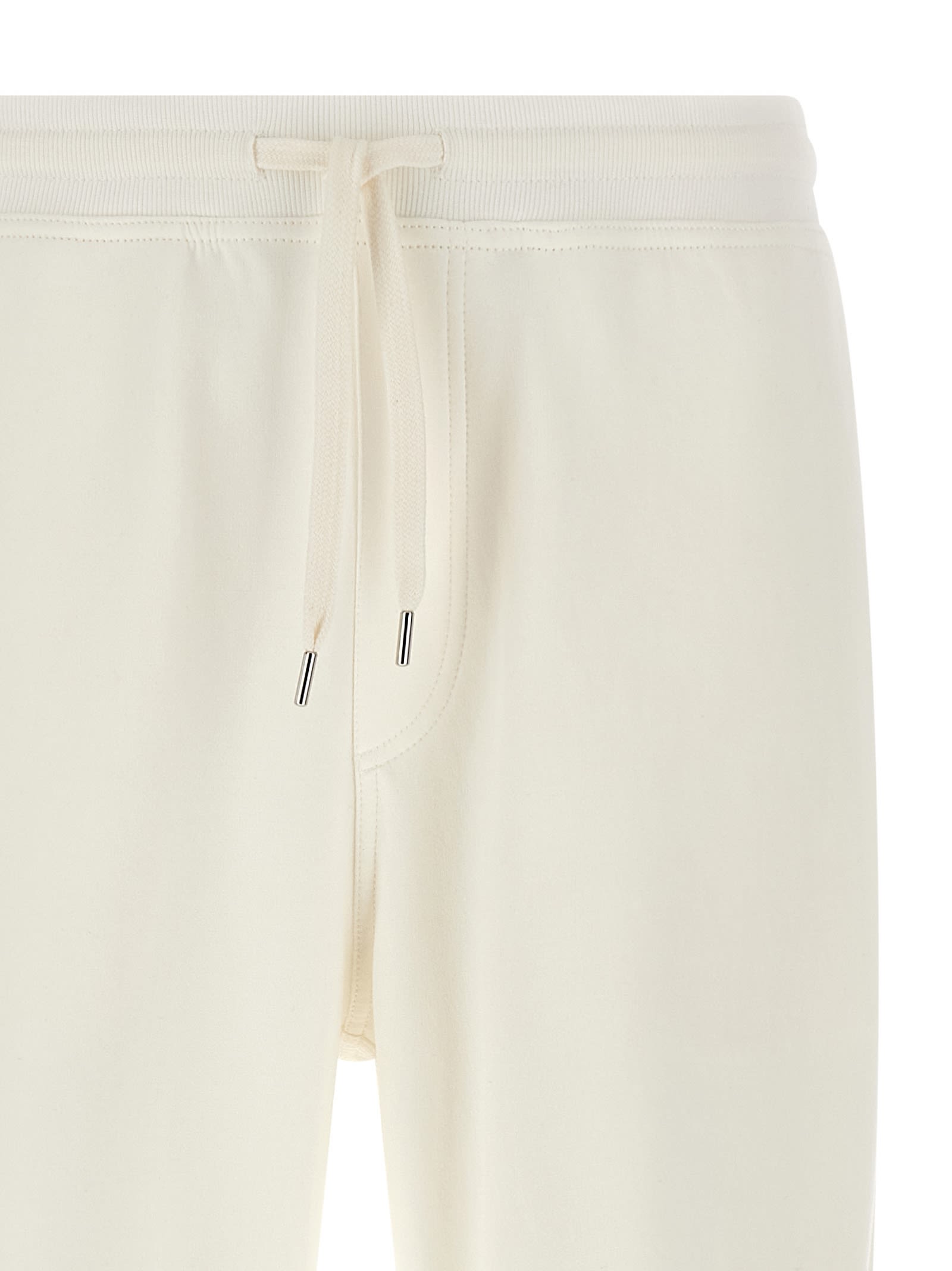 Brunello Cucinelli Techno Cotton Joggers Pants White In White