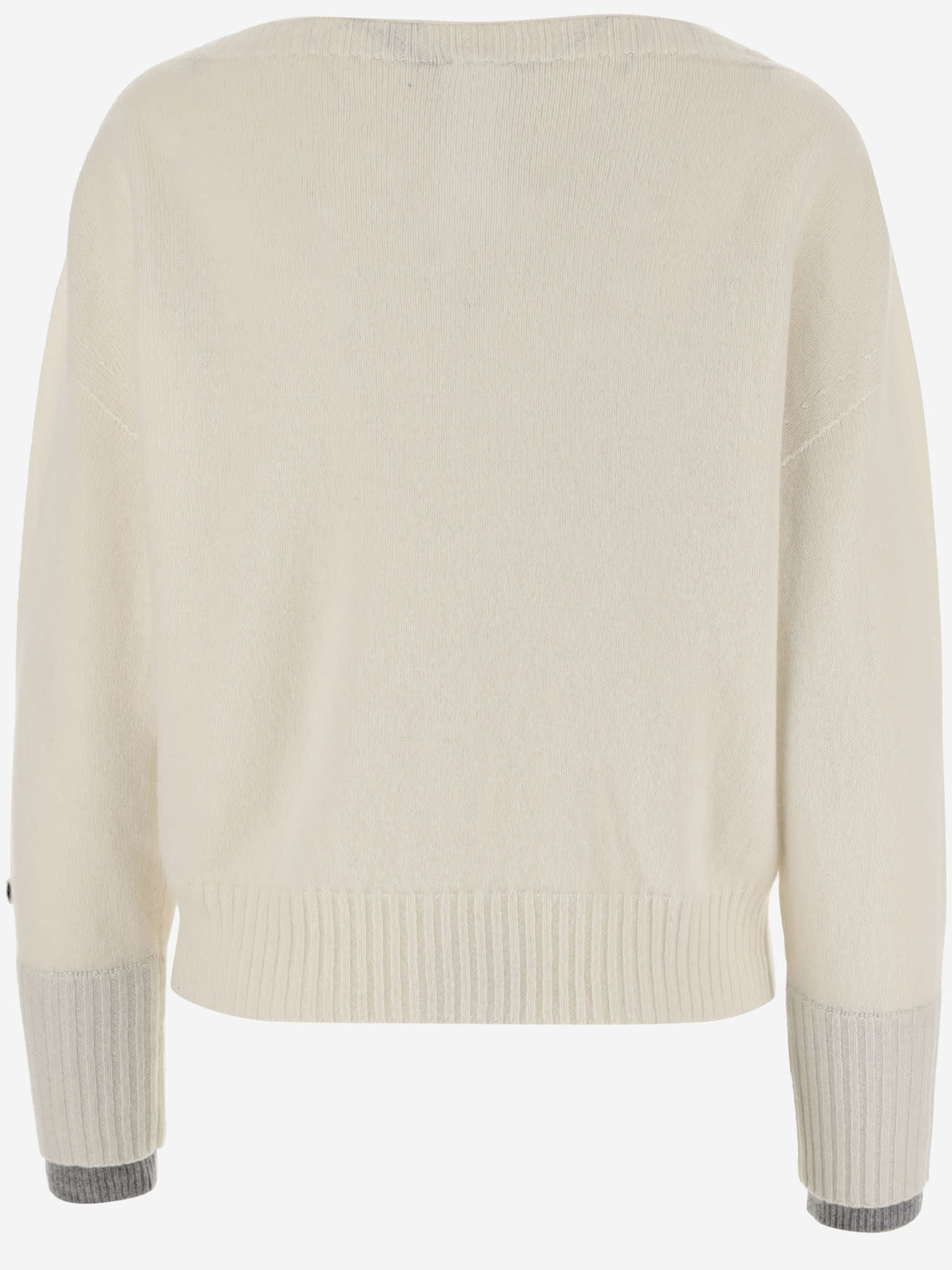 Shop Pinko Wool And Cashmere Sweater In White