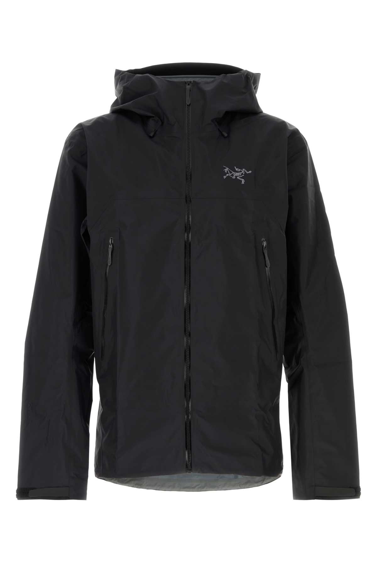 Arc'teryx Arcteryx Mens Black Alpha Brand-print Regular-fit Shell Jacket In Black