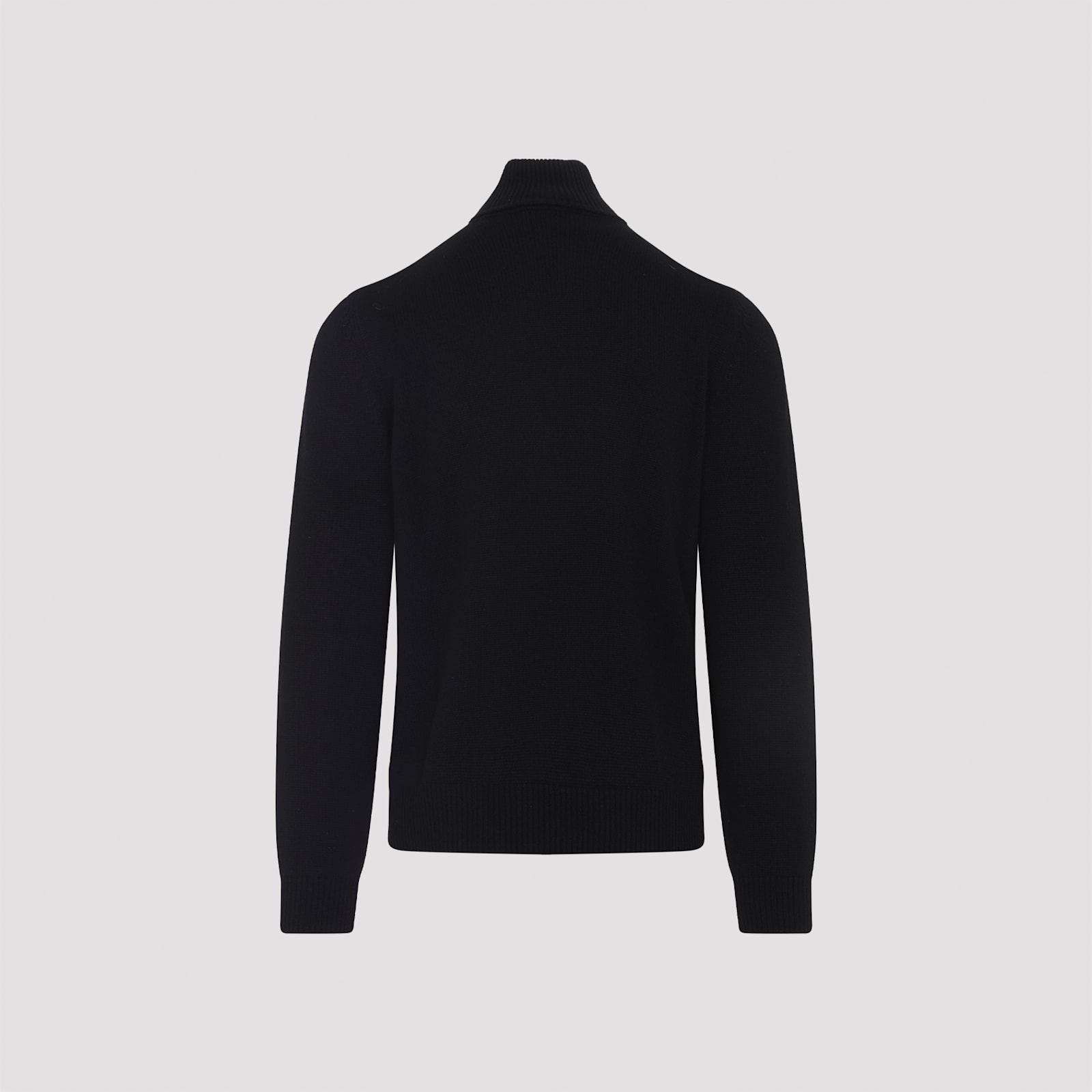 Ralph Lauren Long Sleeve Turtleneck Pullover Embroidered In Black